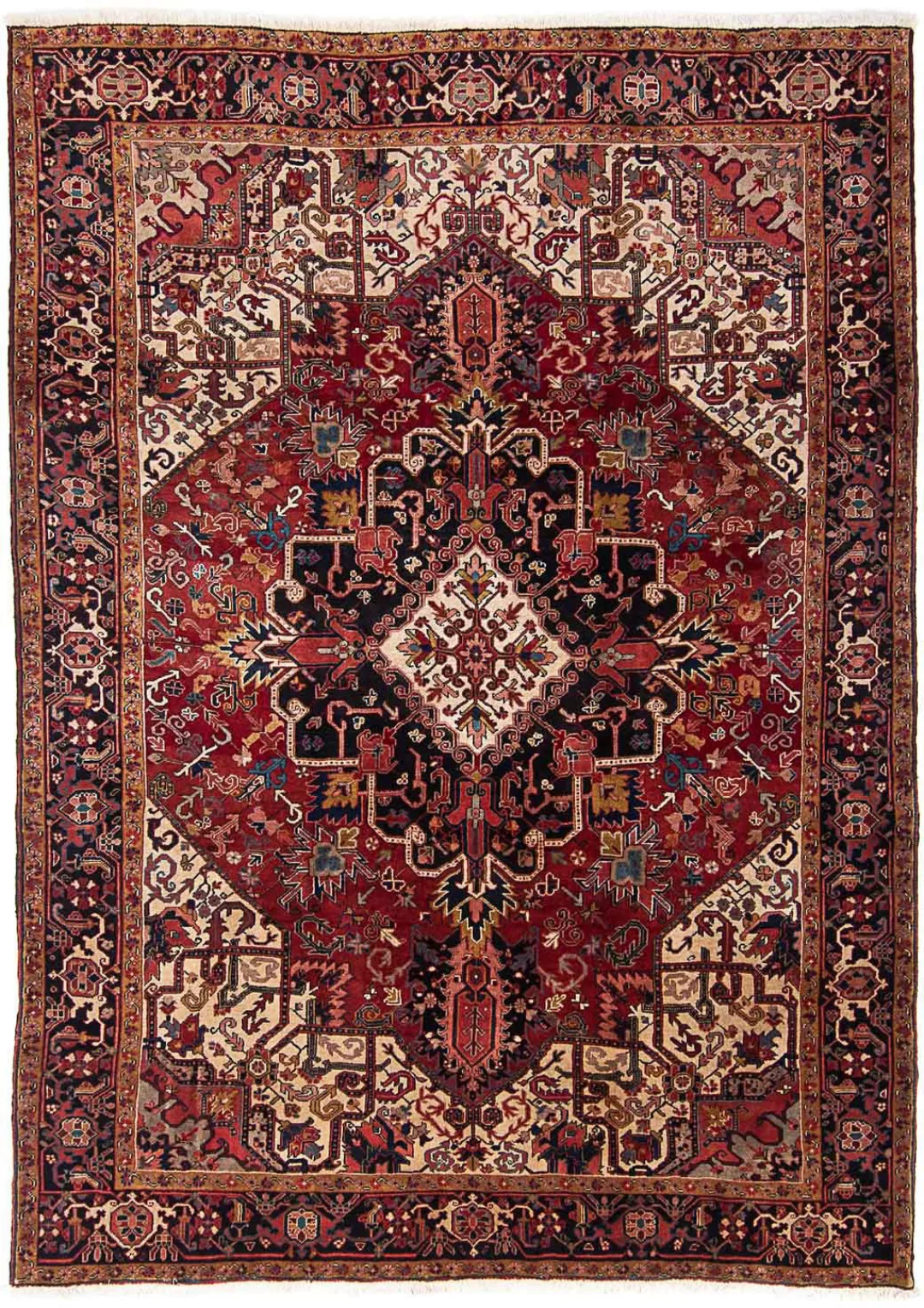 morgenland Wollteppich »Heriz Medaillon 340 x 260 cm«, rechteckig, 10 mm Hö günstig online kaufen