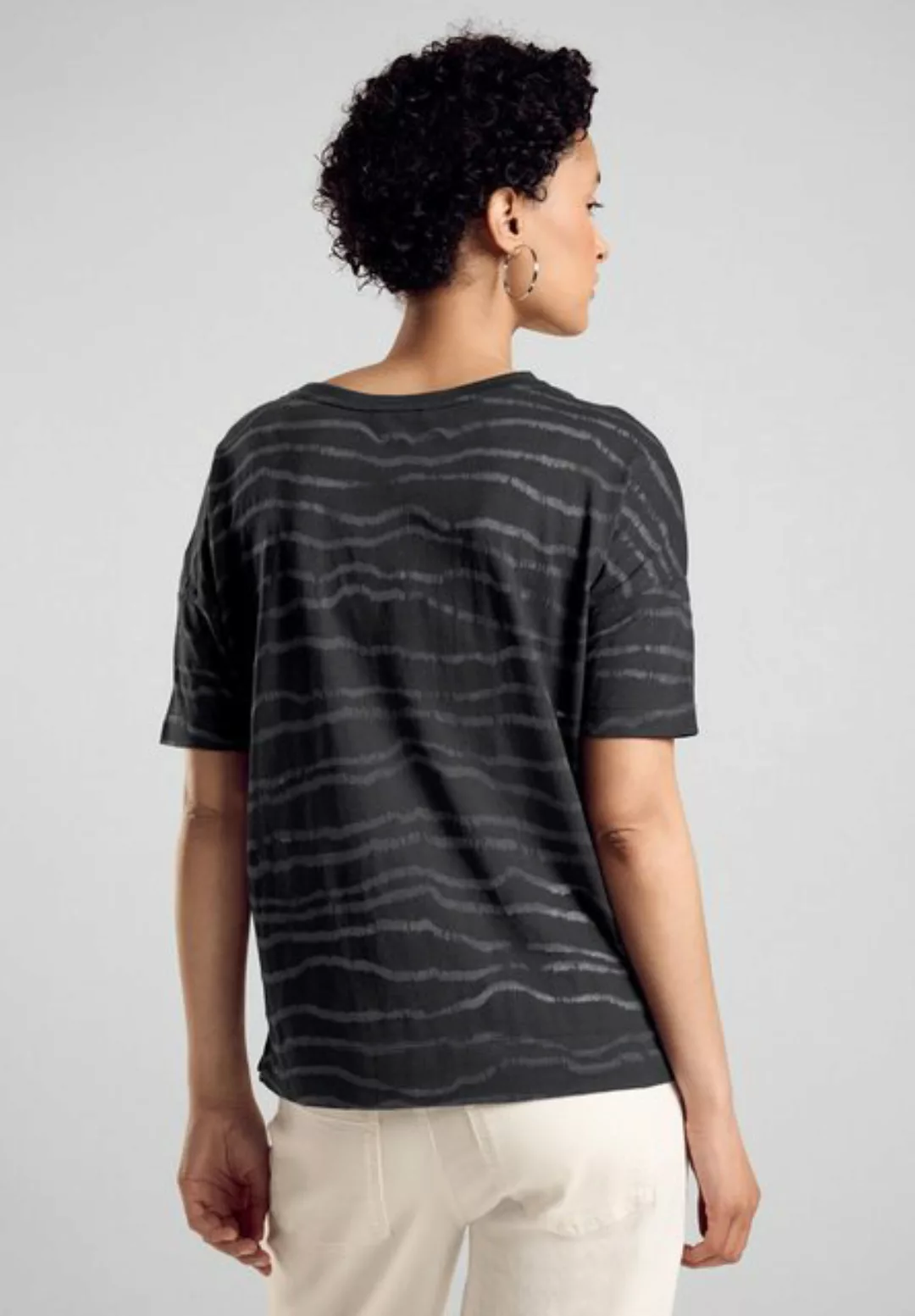 STREET ONE T-Shirt mit Burn-Out Muster günstig online kaufen