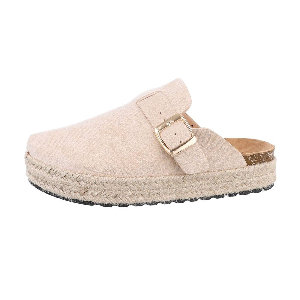 Ital-Design Damen Mules Freizeit Pantolette Flach günstig online kaufen
