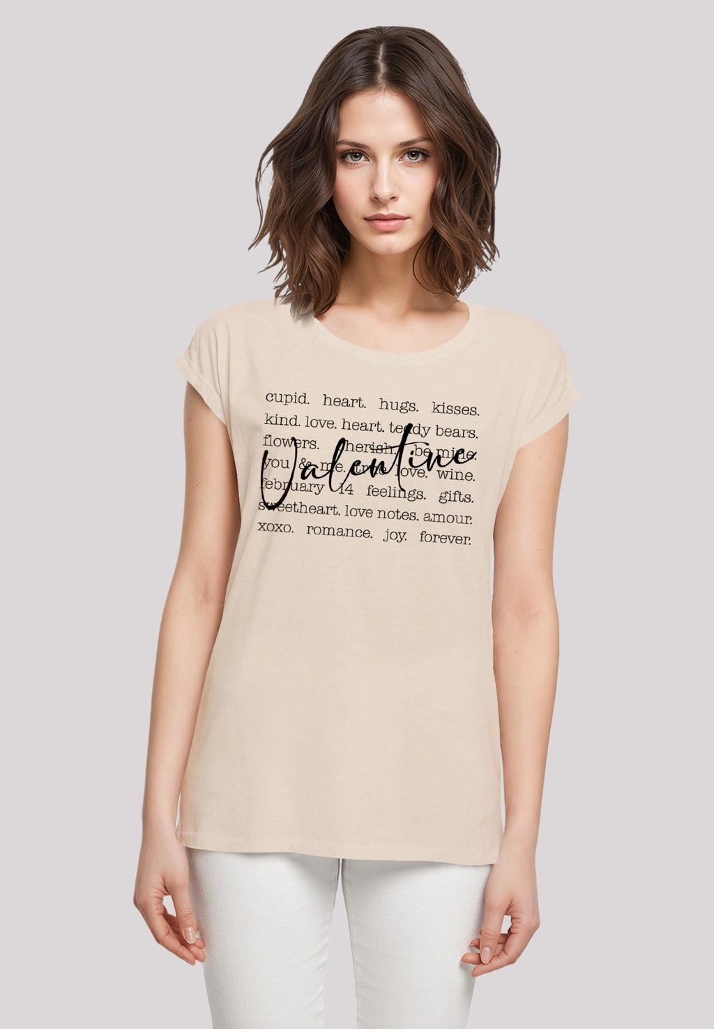 F4NT4STIC T-Shirt "Valentine Herz Hugs Love Flowers", Premium Qualität günstig online kaufen