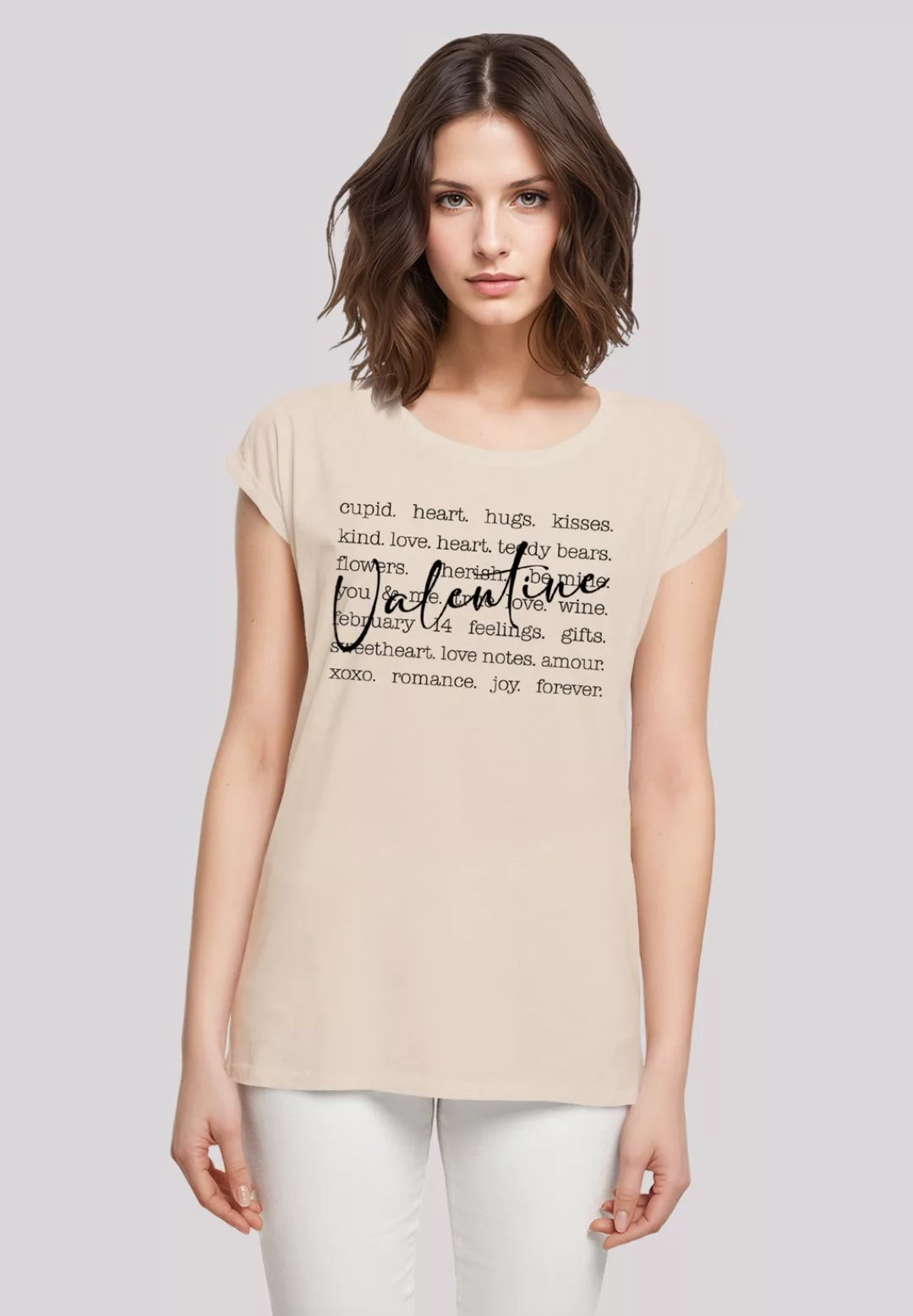 F4NT4STIC T-Shirt "Valentine Herz Hugs Love Flowers", Premium Qualität günstig online kaufen