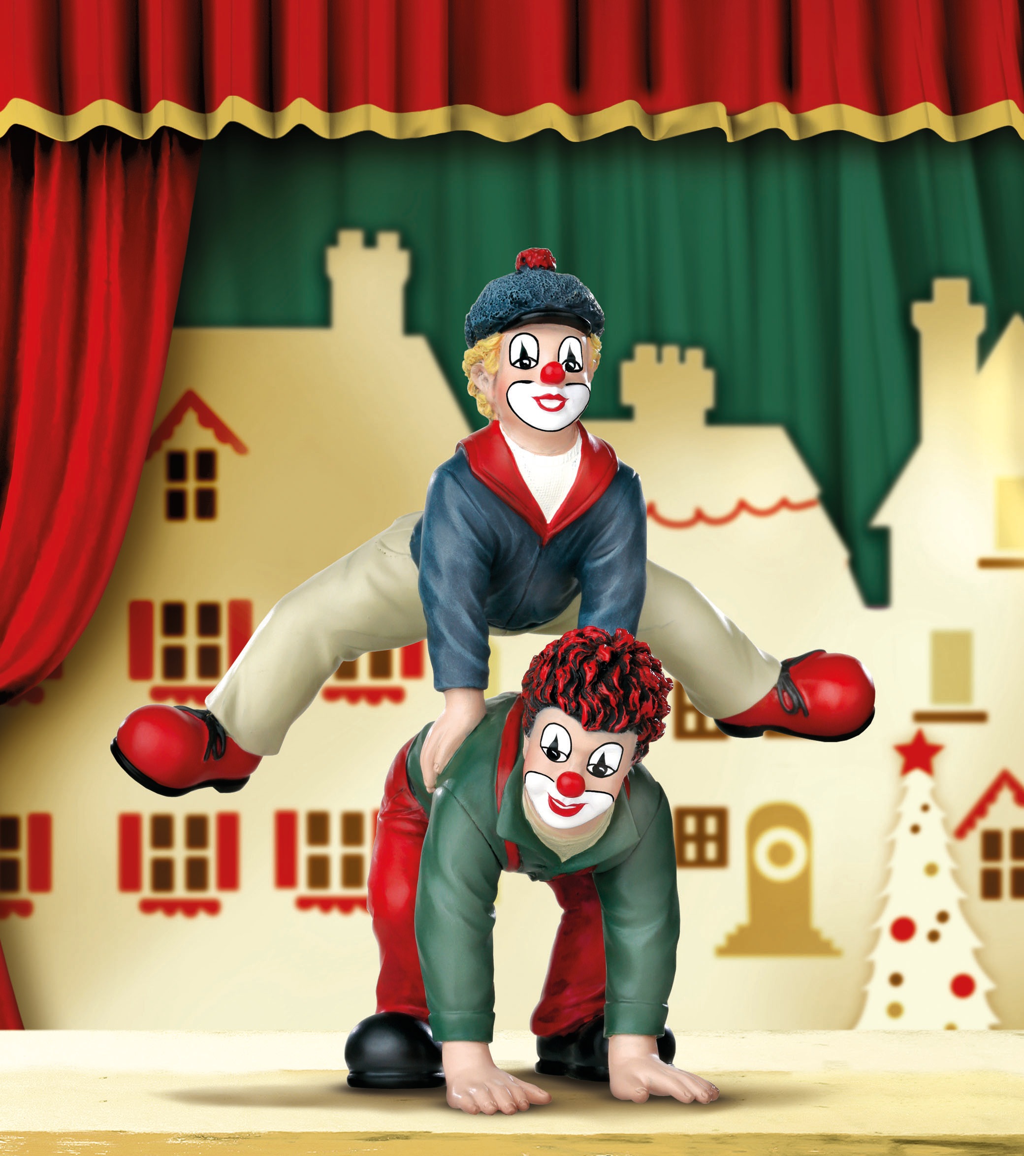 Gildeclowns Sammelfigur "Clown Dekofigur, Der Bocksprung", handbemalt, Wohn günstig online kaufen