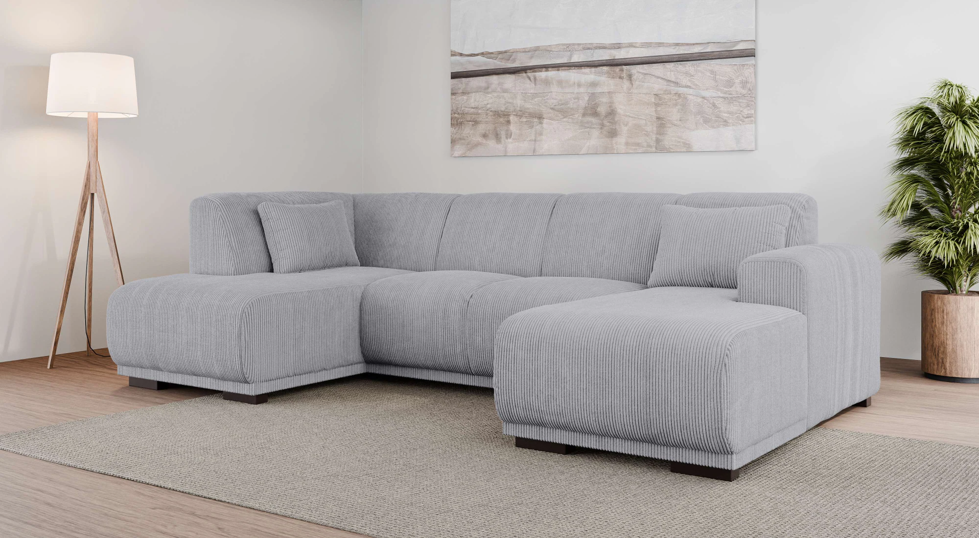 Home affaire Wohnlandschaft "BORNHOLM U-Form mit Recamiere rechts/links, B/ günstig online kaufen
