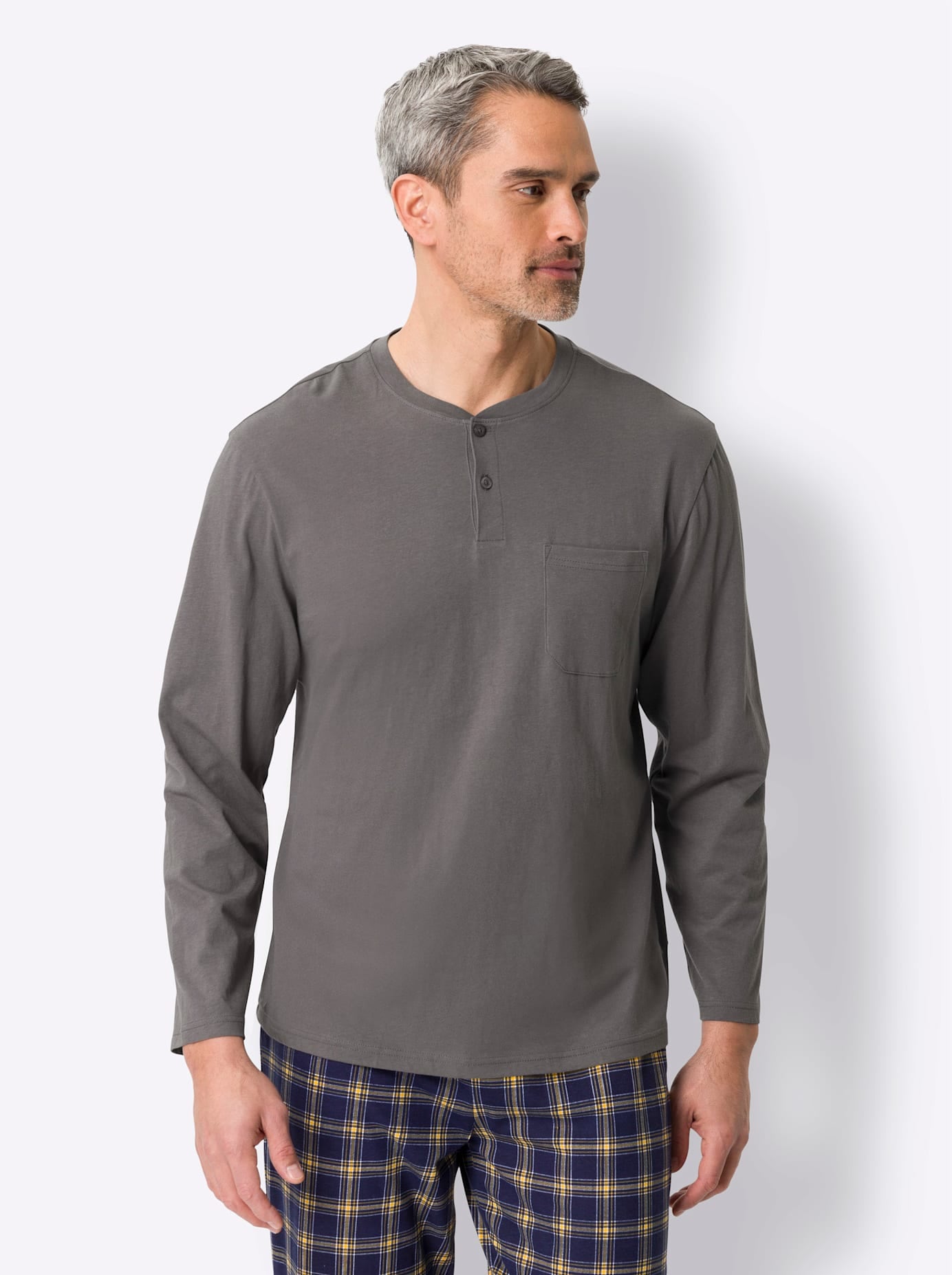 Langarmshirt "Schlafanzug-Shirt", (1 tlg.) günstig online kaufen