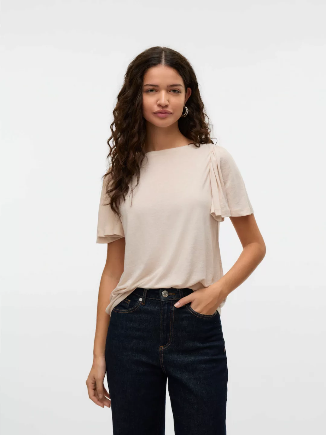 Vero Moda Kurzarmshirt "VMPALOMA ONELLA SS BOATNECK TOP VMA NOOS" günstig online kaufen