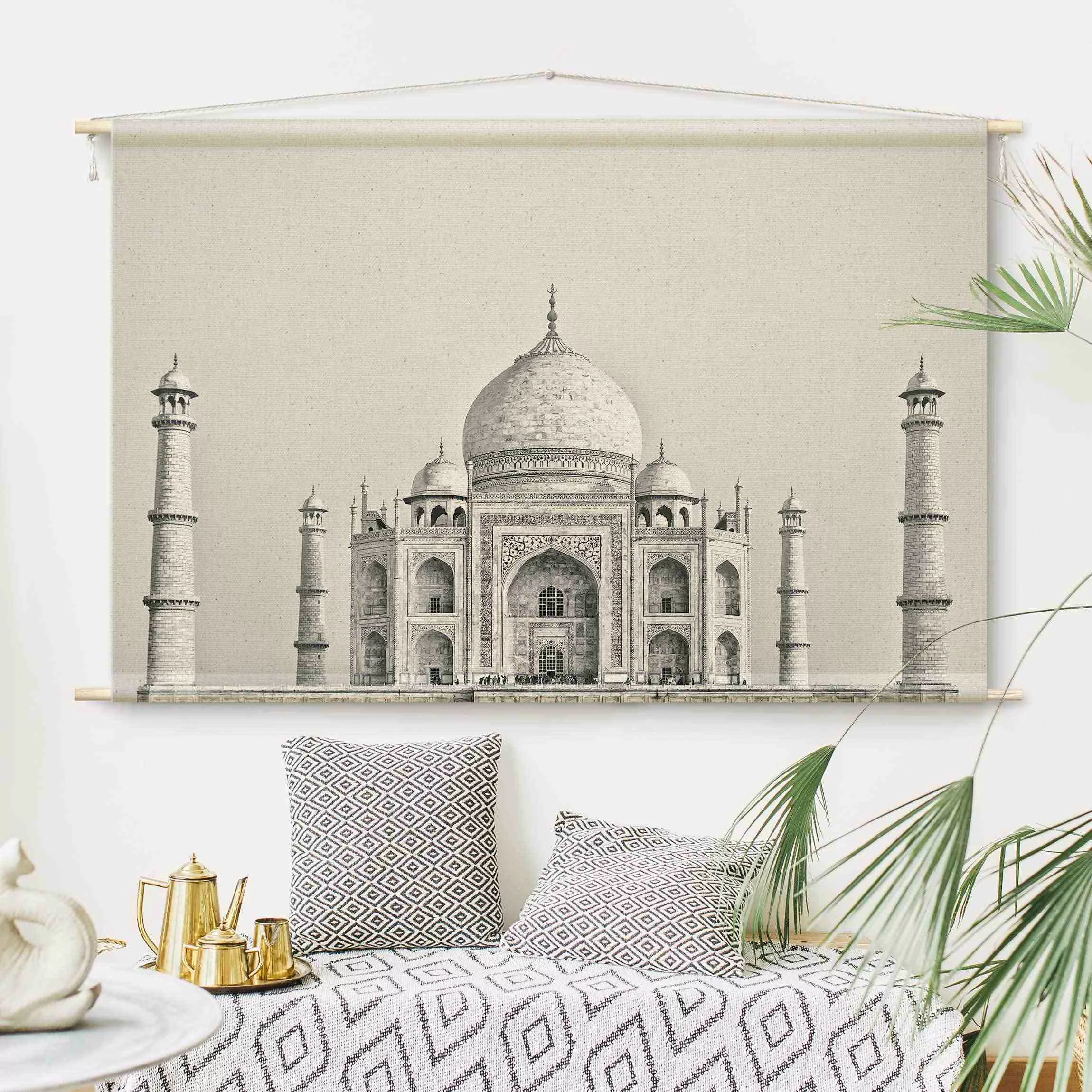 Wandteppich Taj Mahal in Grau günstig online kaufen