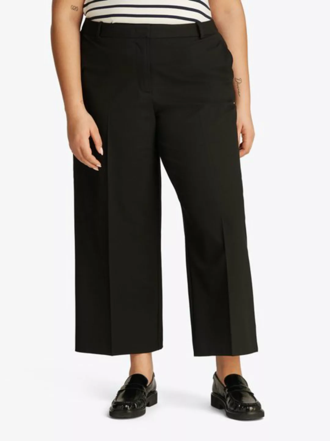 Tommy Hilfiger Curve Culotte CRV LW BI-STRETCH WIDE CROP PNT in Großen Größ günstig online kaufen