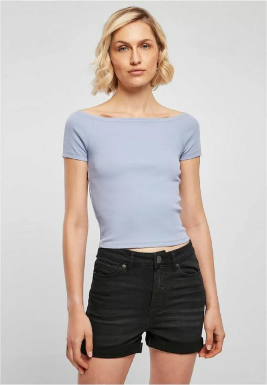 URBAN CLASSICS T-Shirt TB1500 - Ladies Off Shoulder Rib Tee violablue 4XL günstig online kaufen