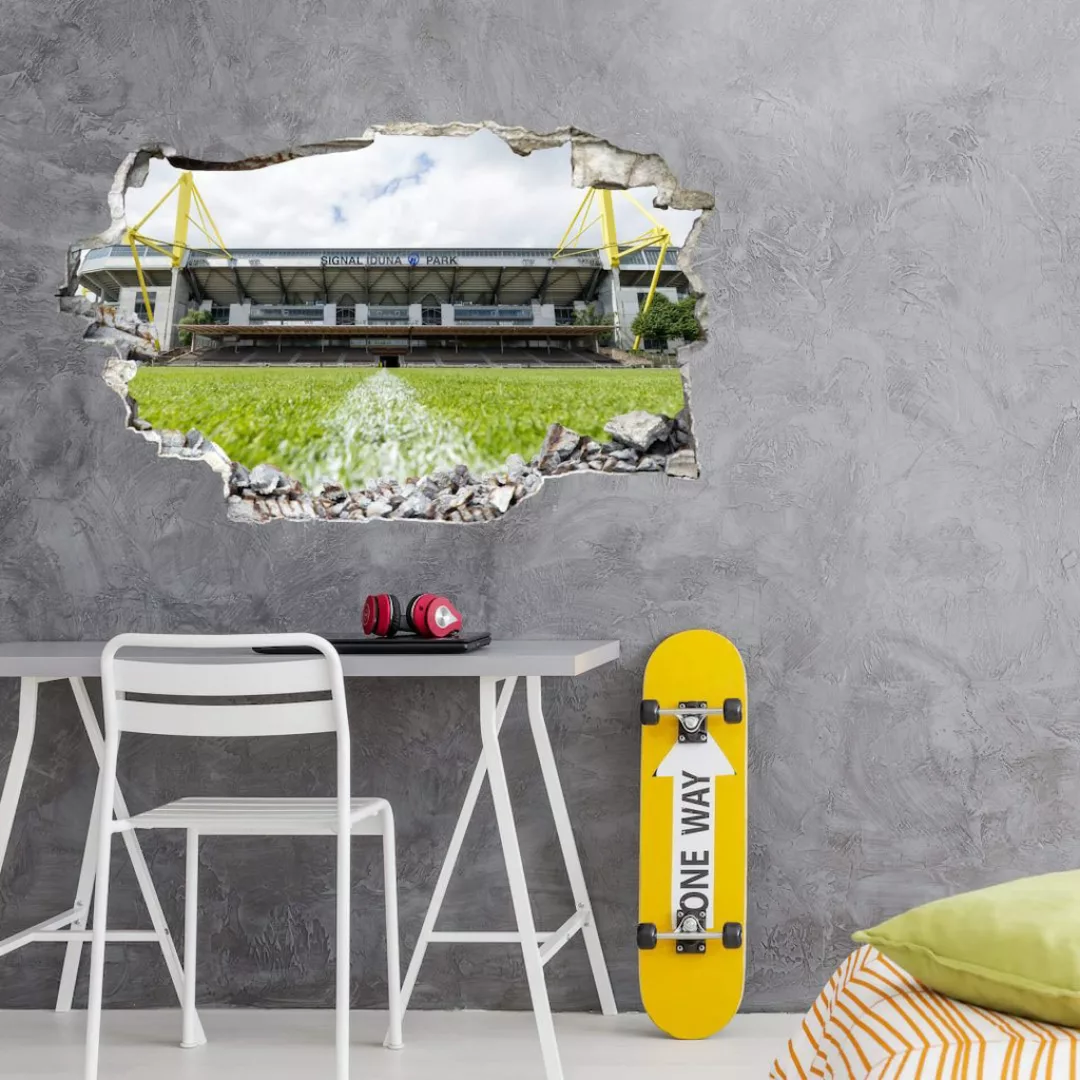 Wall-Art Wandtattoo »BVB Signal Iduna Park bei Tag«, (1 St.), selbstklebend günstig online kaufen