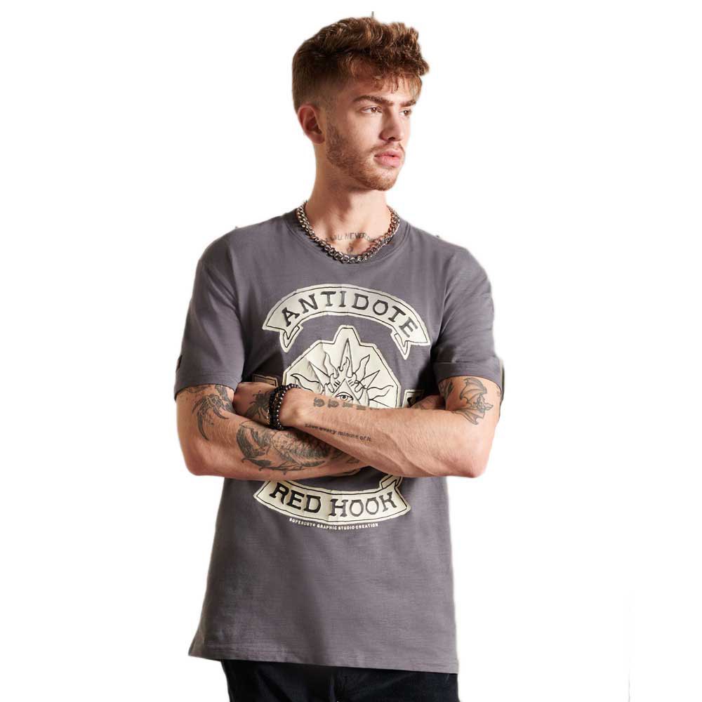 Superdry Crossing Lines Kurzärmeliges T-shirt XL Charcoal günstig online kaufen