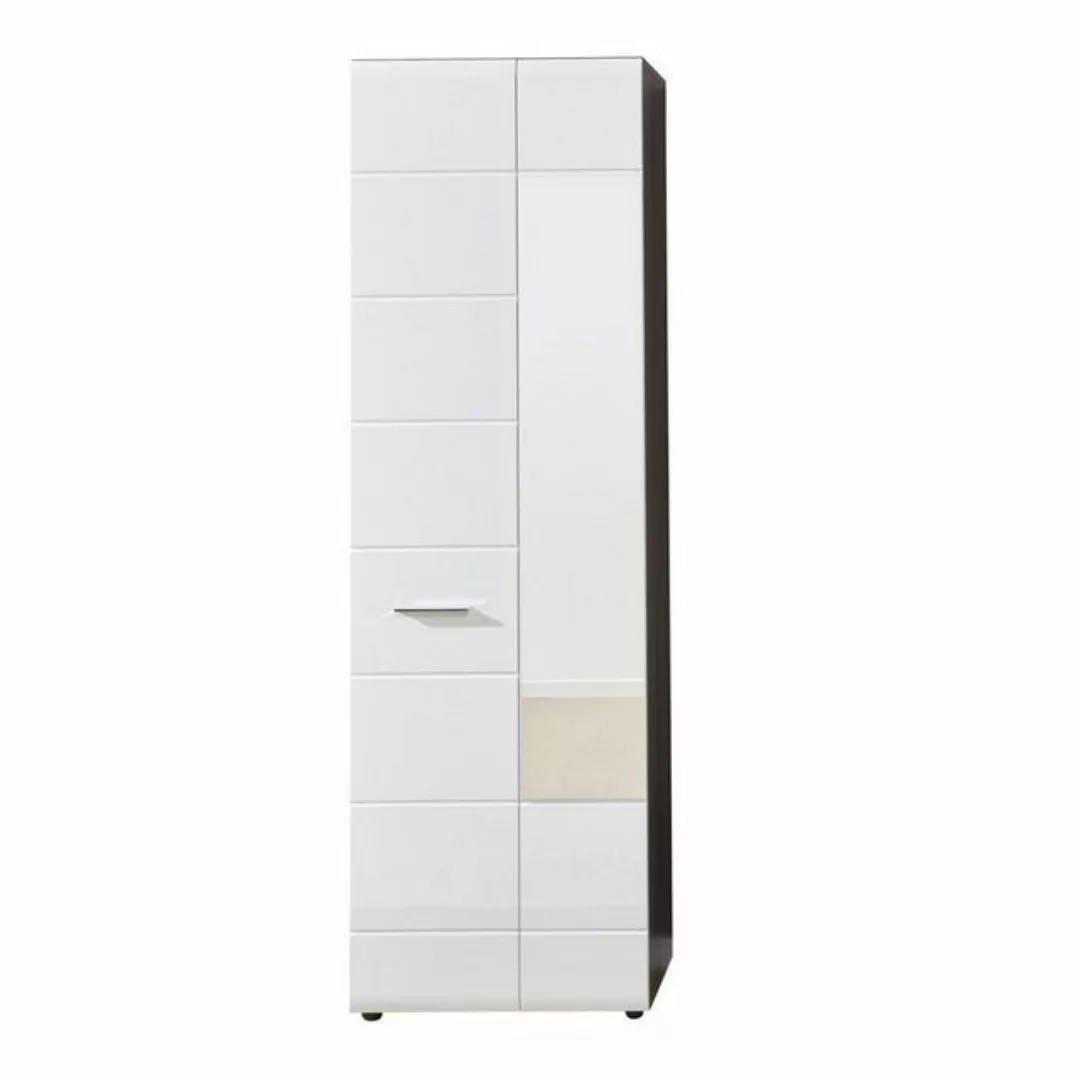 ebuy24 Kleiderschrank LineGD Garderobenschrank 2 Türen rauchsilber, weiß günstig online kaufen