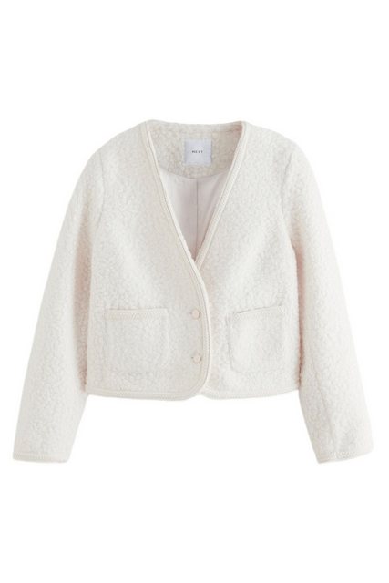 Next Bouclèjacke Flauschige Bouclé-Jacke mit V-Ausschnitt (1-St) günstig online kaufen