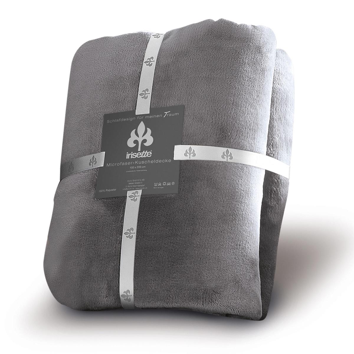 Irisette Wohndecke Flausch Kuscheldecke Relax 8900-12 Grau 150x200 günstig online kaufen