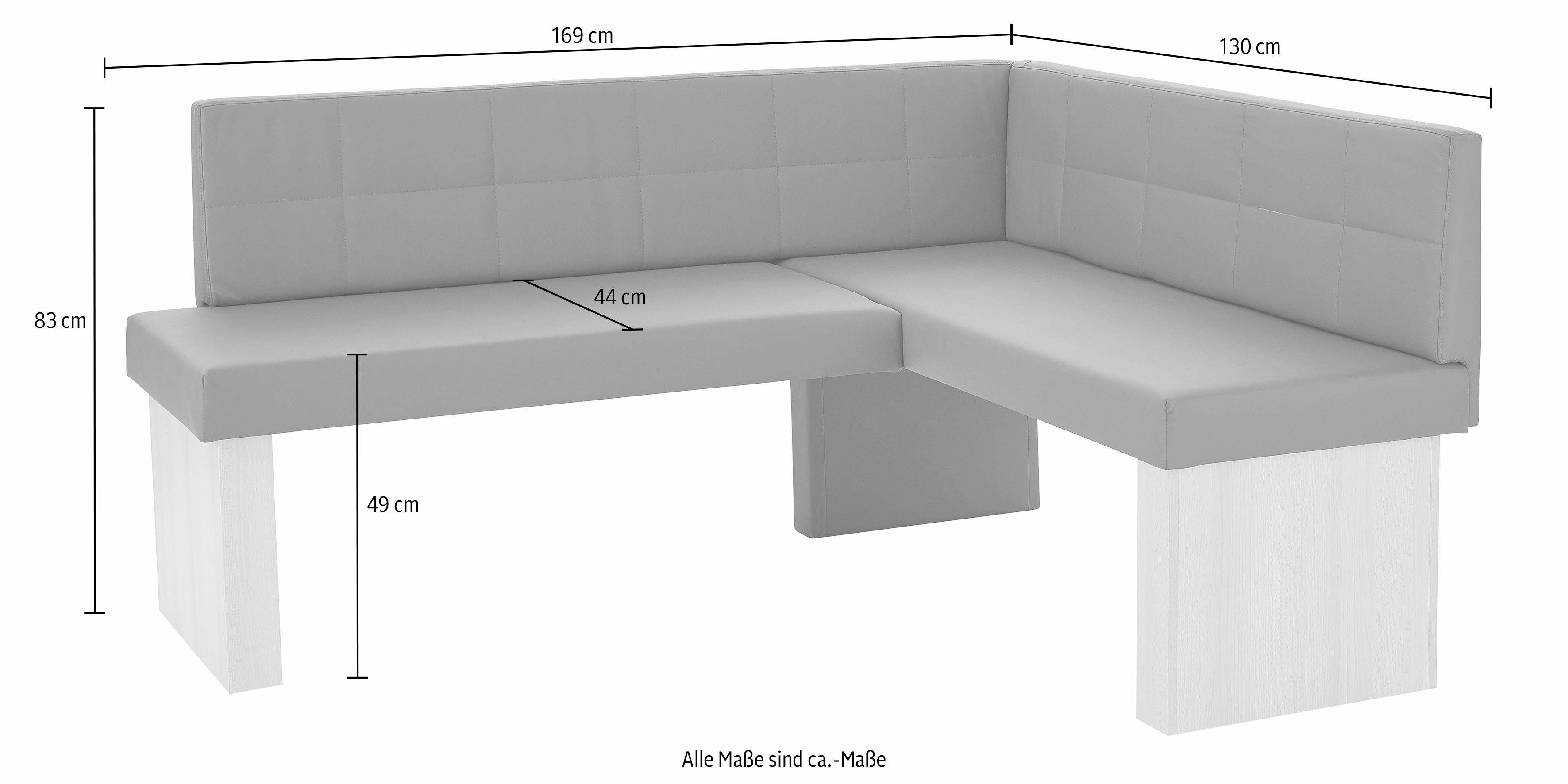 massivline&more Eckbank "Anna 2", Breite 169 cm günstig online kaufen