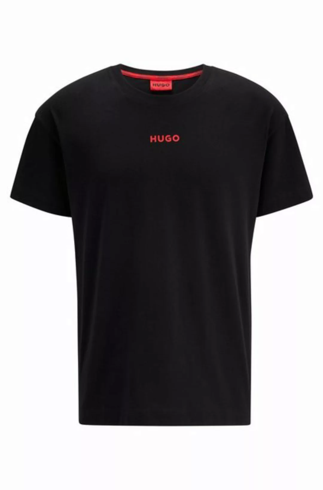 HUGO Rundhalsshirt Linked T-Shirt mit Hugo Logo-Schriftzug auf der Brust günstig online kaufen