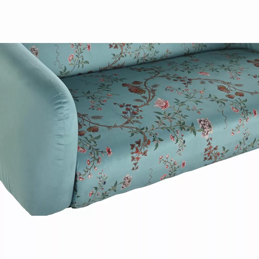 Sofa Dkd Home Decor Schwarz Metall Polyester Grün Blomster Shabby Chic (140 günstig online kaufen