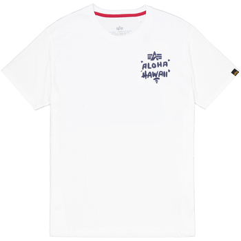 Alpha Industries  T-Shirts & Poloshirts Aloha Backprint T-Shirt - white günstig online kaufen