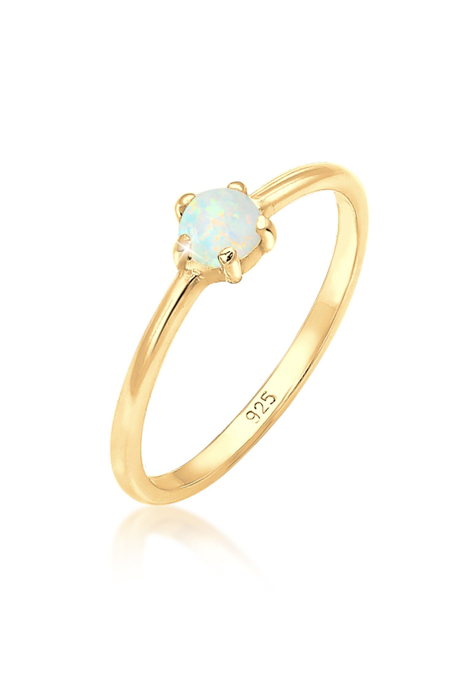 Elli Fingerring Silberring mit synth. Opal günstig online kaufen