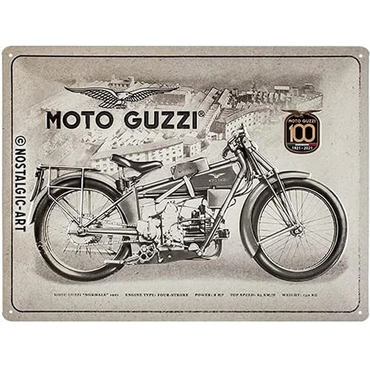 Nostalgic-Art Blechschild 30 x 40 cm - Moto Guzzi - 100 Years Anniversary S günstig online kaufen