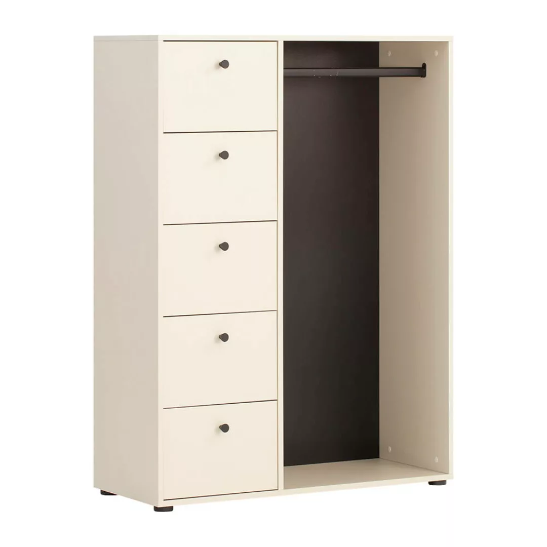 Garderobenschrank mit Kleiderstange beige LORCA-80 günstig online kaufen