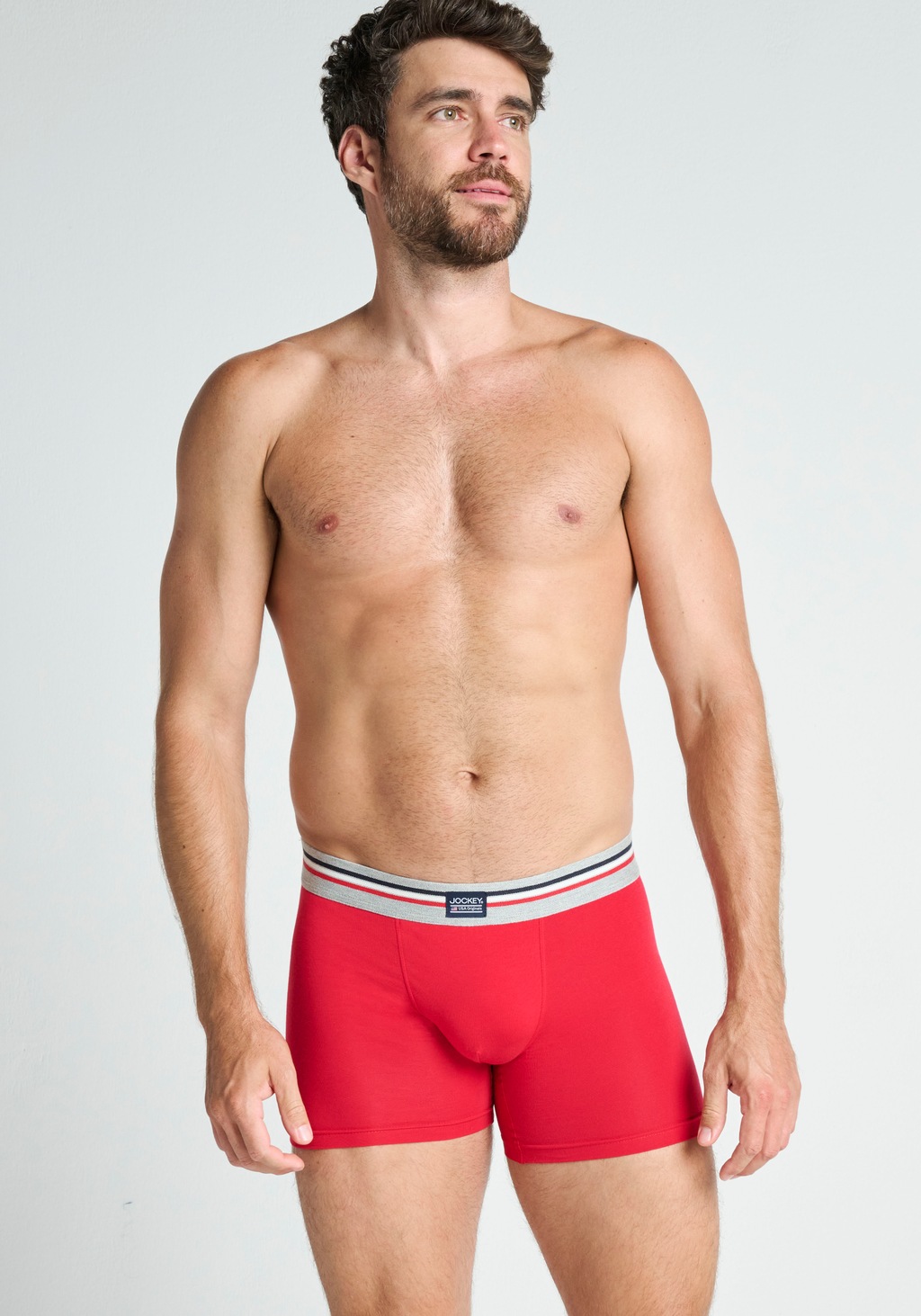 Jockey Trunk "Cotton Stretch Boxer Trunk", (3er Pack), Mittlere Bundhöhe, l günstig online kaufen