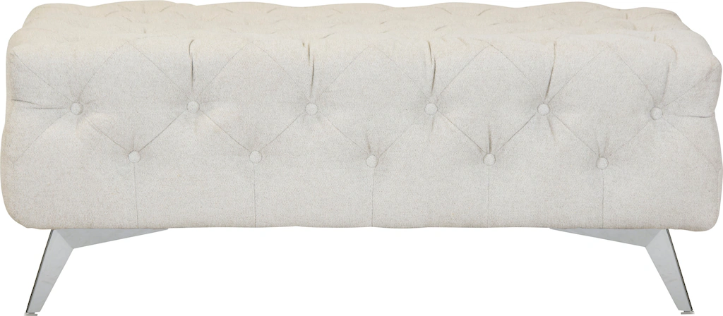 Leonique Polsterhocker "Amaury", Chesterfield-Optik, Breite 120cm, Fußfarbe günstig online kaufen