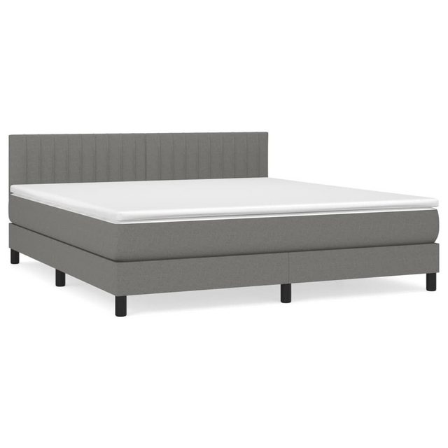 vidaXL Boxspringbett Boxspringbett mit Matratze Dunkelgrau 180x200 cm Stoff günstig online kaufen