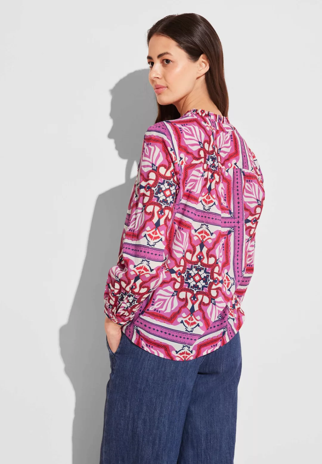 STREET ONE Schlupfbluse - Damen Bluse mit Print - Tunika Bluse günstig online kaufen