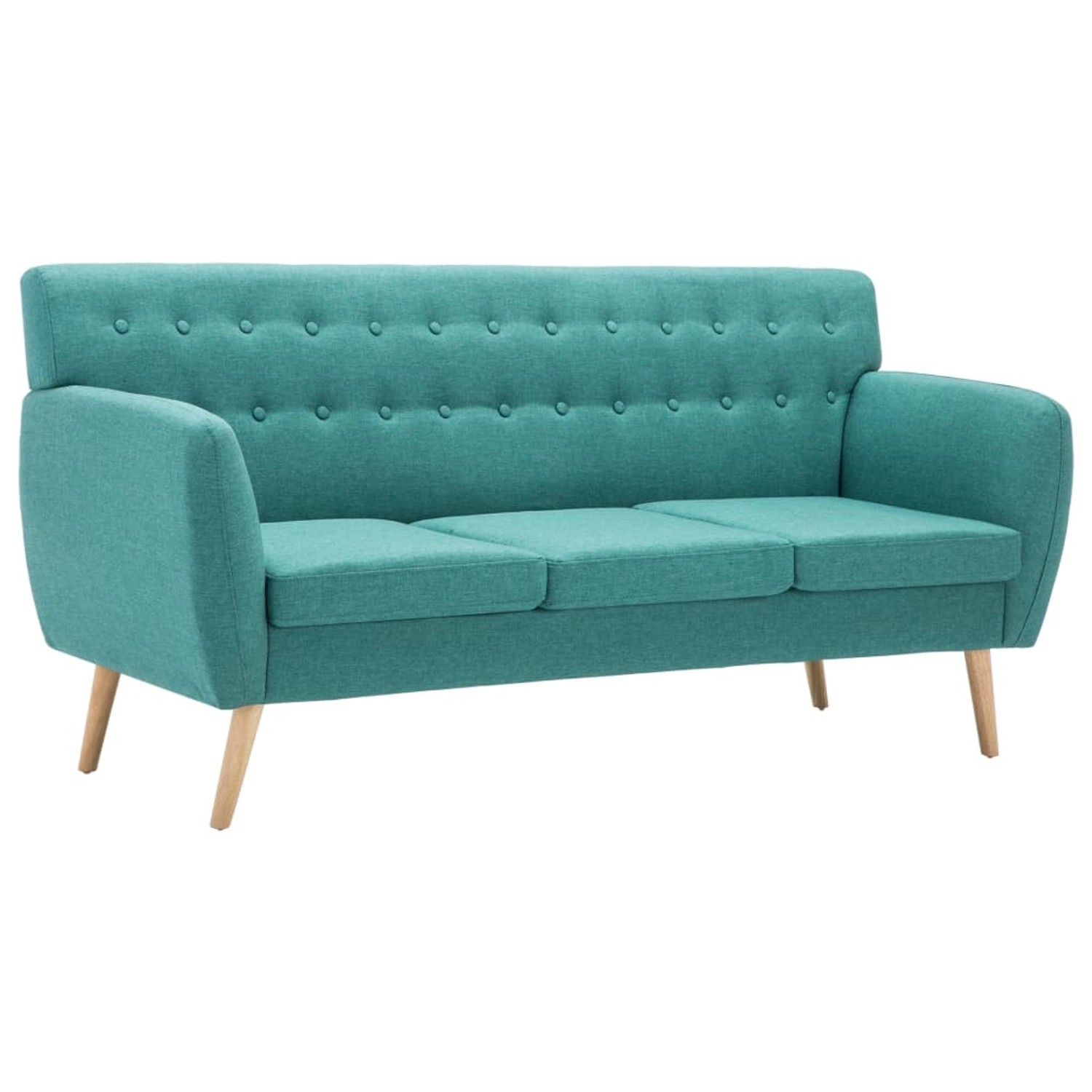 vidaXL Sofa 3-Sitzer-Sofa Stoffbezug 172x70x82 cm Grün Couch günstig online kaufen