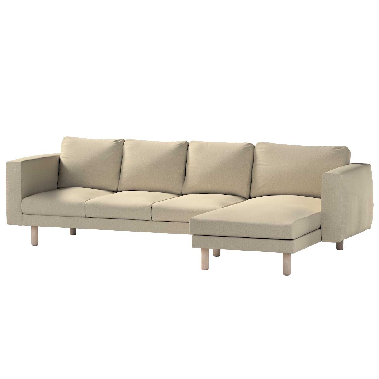 Bezug für Norsborg 4-Sitzer Sofa mit Recamiere, beige- grau, Norsborg Bezug günstig online kaufen