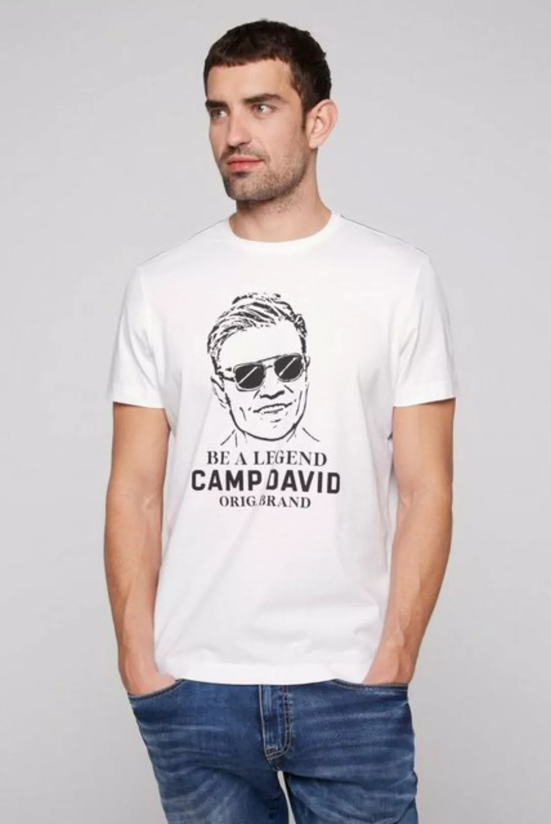 CAMP DAVID Rundhalsshirt aus Baumwolle günstig online kaufen