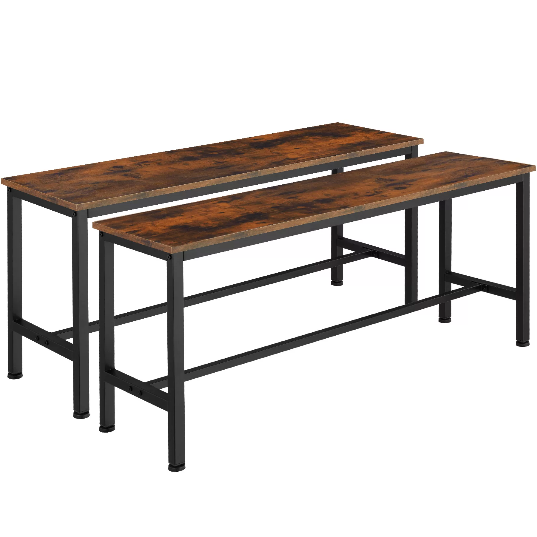 2 Sitzbänke Fairfield - Industrial Holz dunkel, rustikal günstig online kaufen