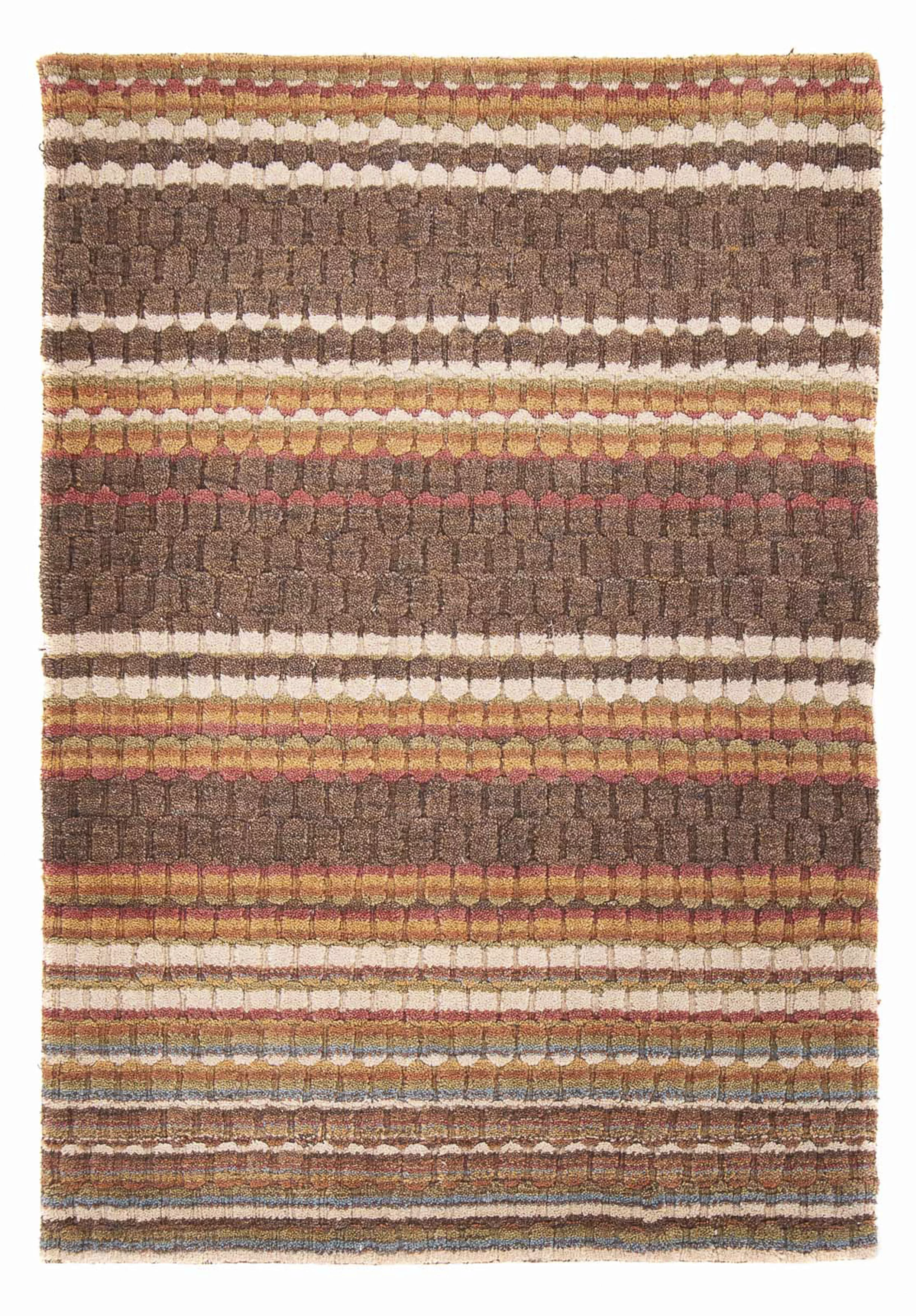 morgenland Wollteppich »Gabbeh - Loribaft Softy - 150 x 100 cm - dunkelbrau günstig online kaufen