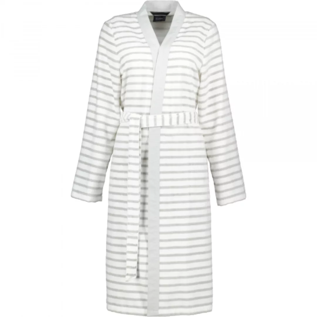 Cawö - Damen Bademantel Kimono Breton 6595 - Farbe: silber - 76 - L günstig online kaufen