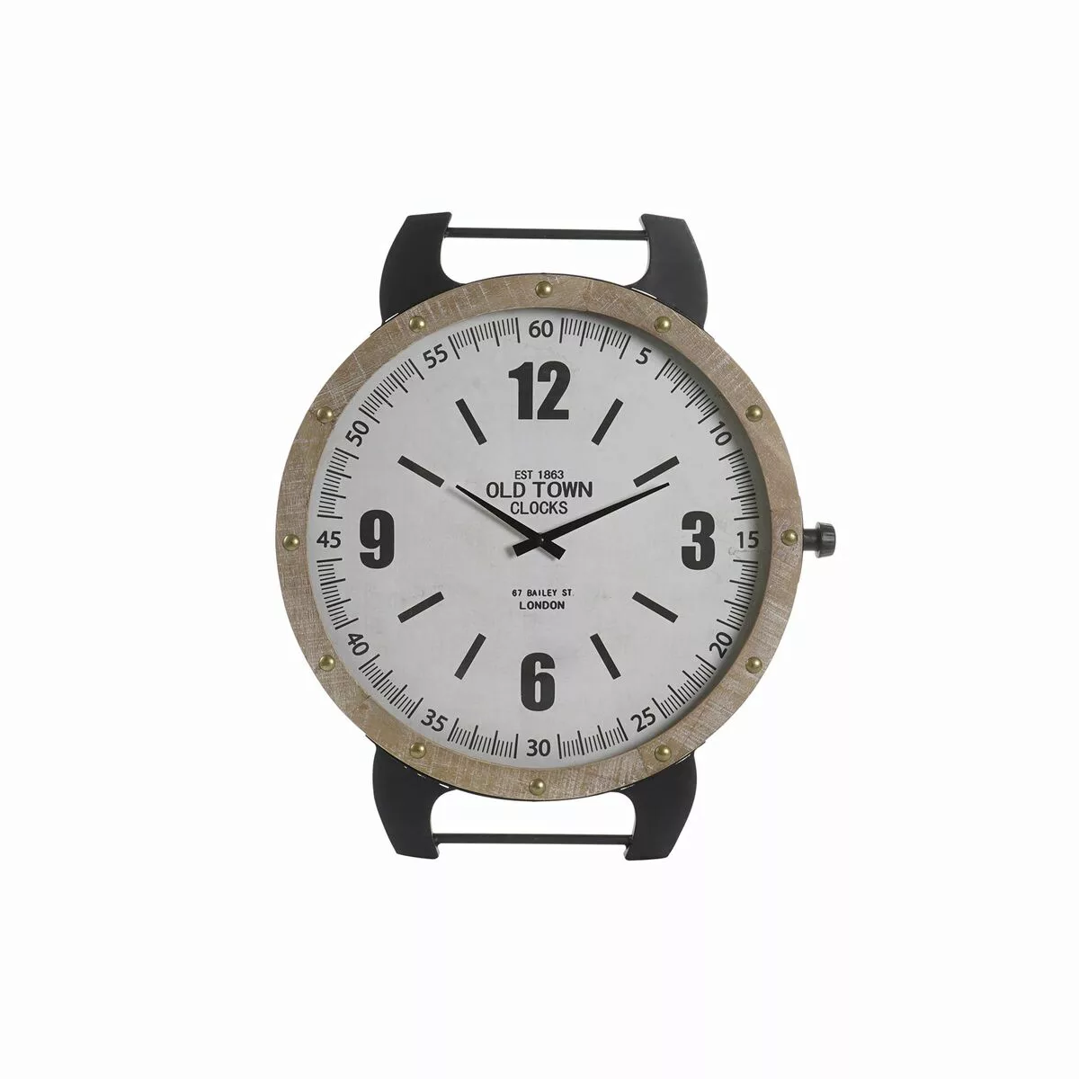 Wanduhr Dkd Home Decor Natürlich Mdf Weiß Eisen (52 X 5 X 60 Cm) günstig online kaufen