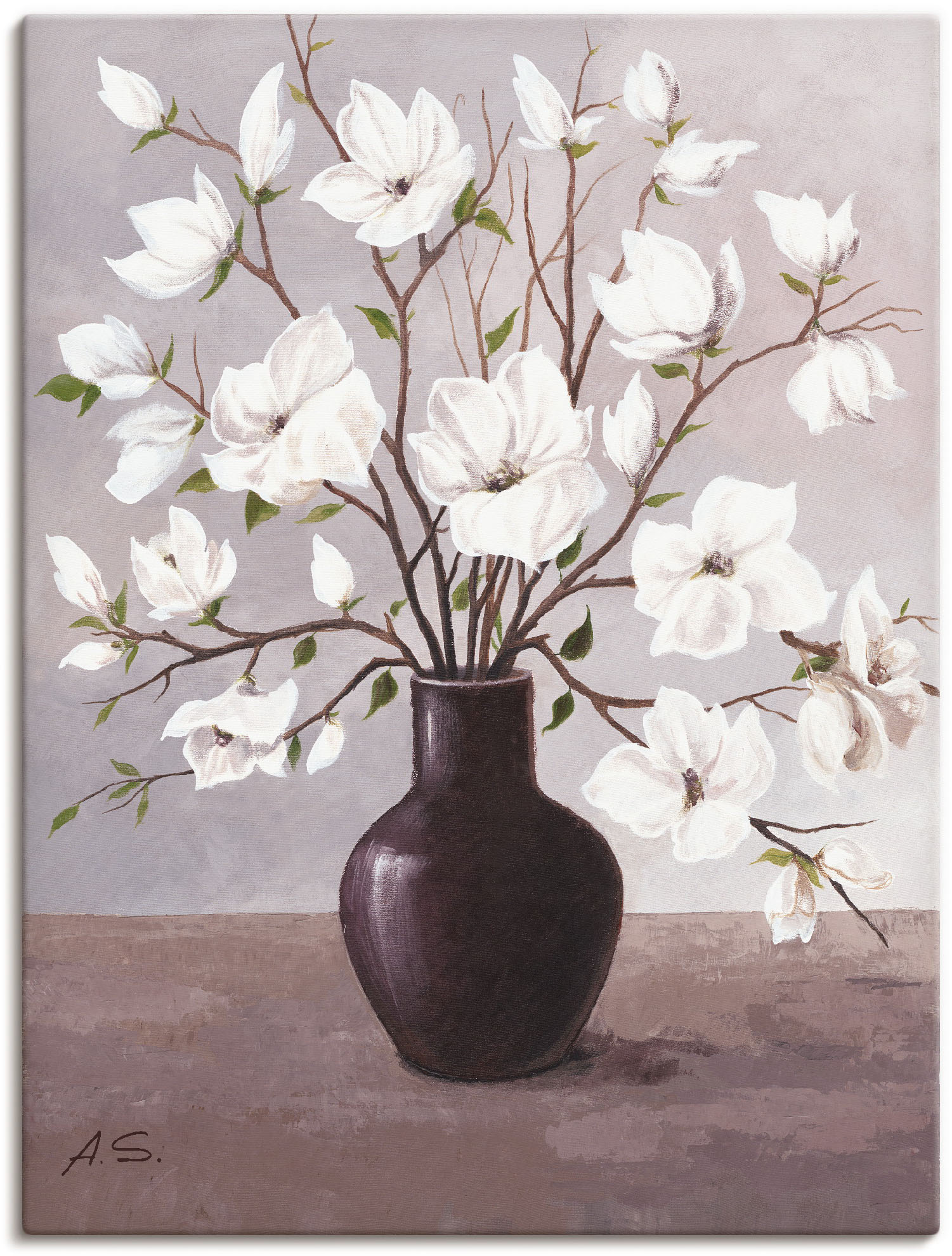 Artland Leinwandbild "Magnolien", Blumen, (1 St.), auf Keilrahmen gespannt günstig online kaufen