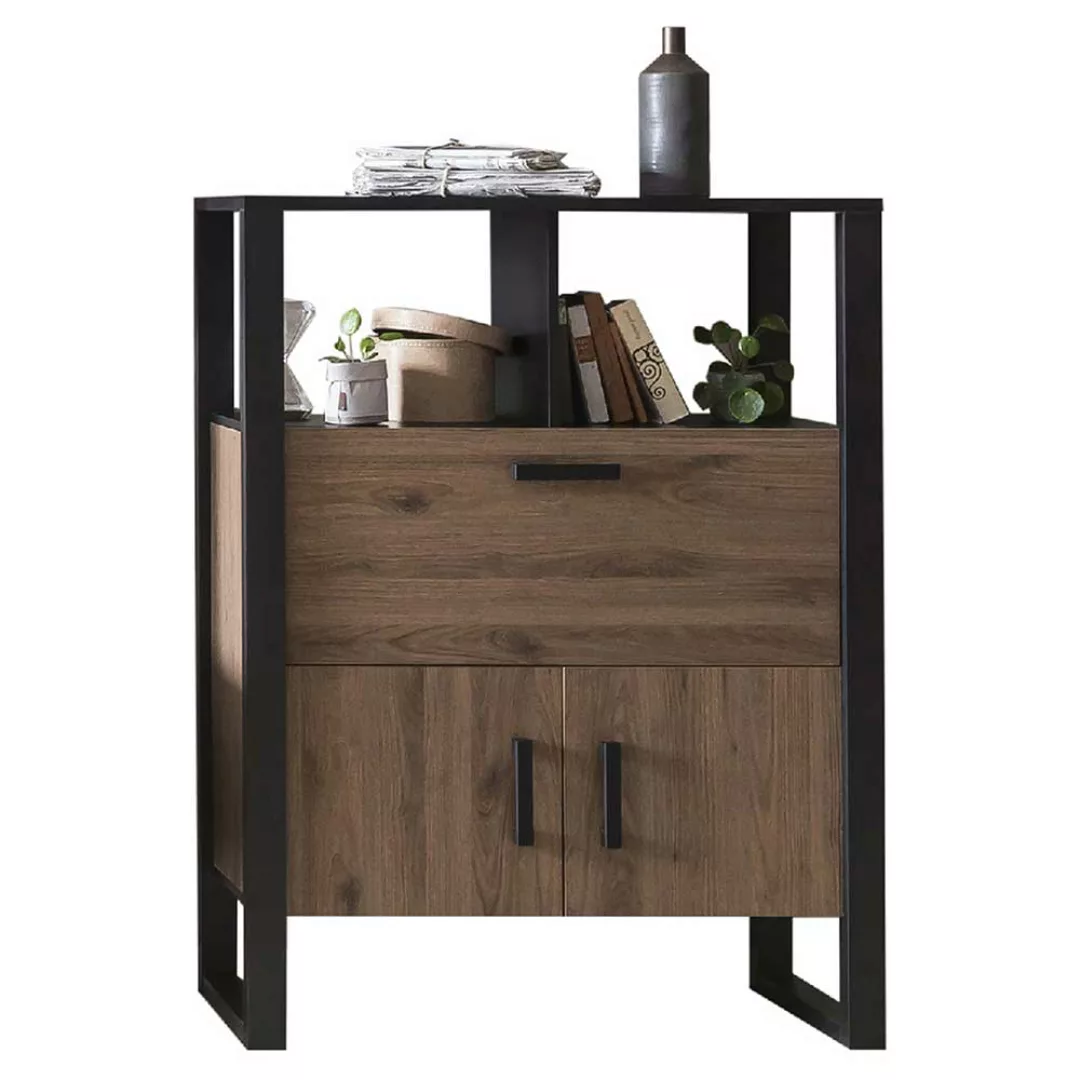 Moderner Barschrank 134 cm hoch Klappe günstig online kaufen