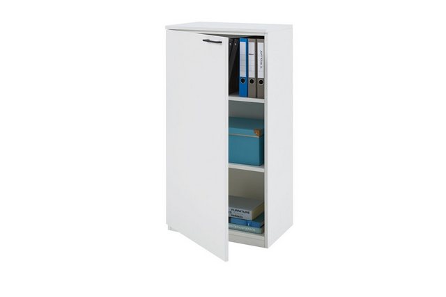 boho office® Aktenschrank be.smart 60 cm breit Tür links in weiß mit schwar günstig online kaufen