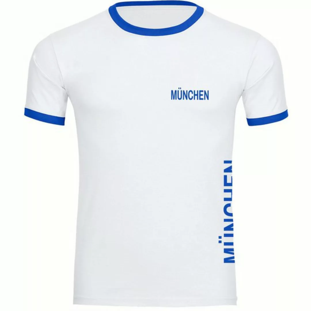 multifanshop T-Shirt Kontrast München blau - Brust & Seite - Männer günstig online kaufen