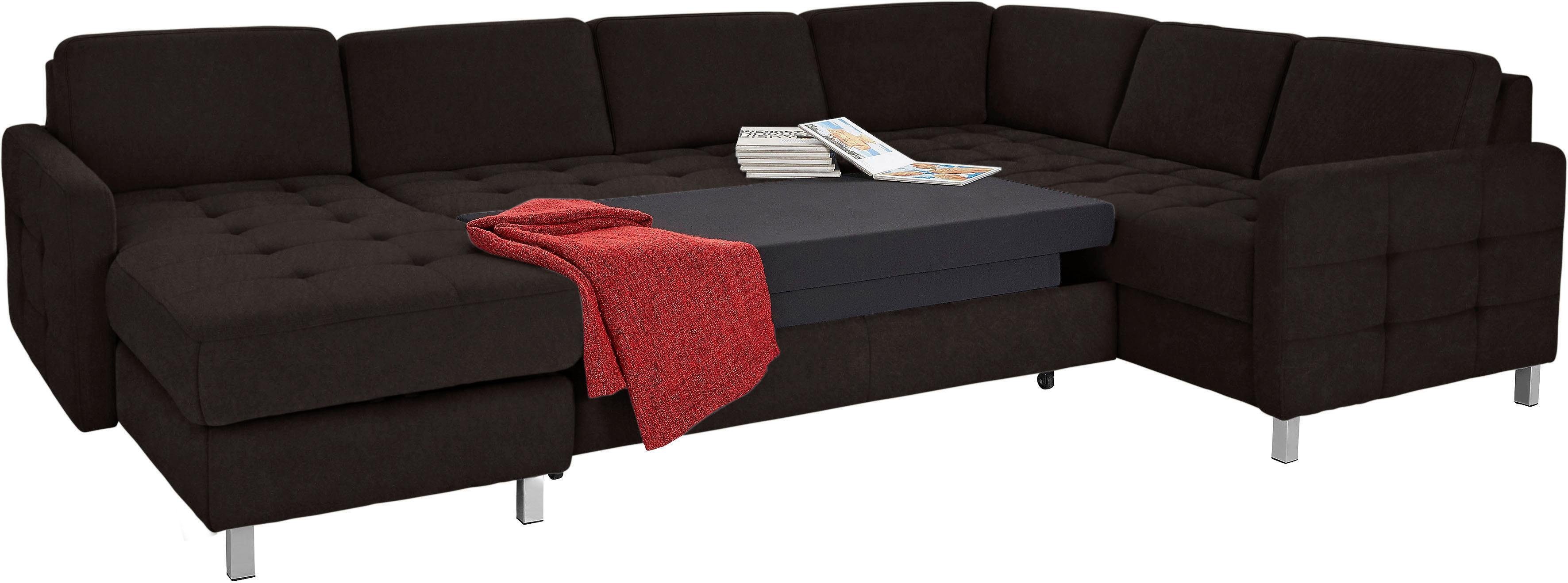 sit&more Wohnlandschaft Pablo U-Form, wahlweise mit Bettfunktion und Bettka günstig online kaufen