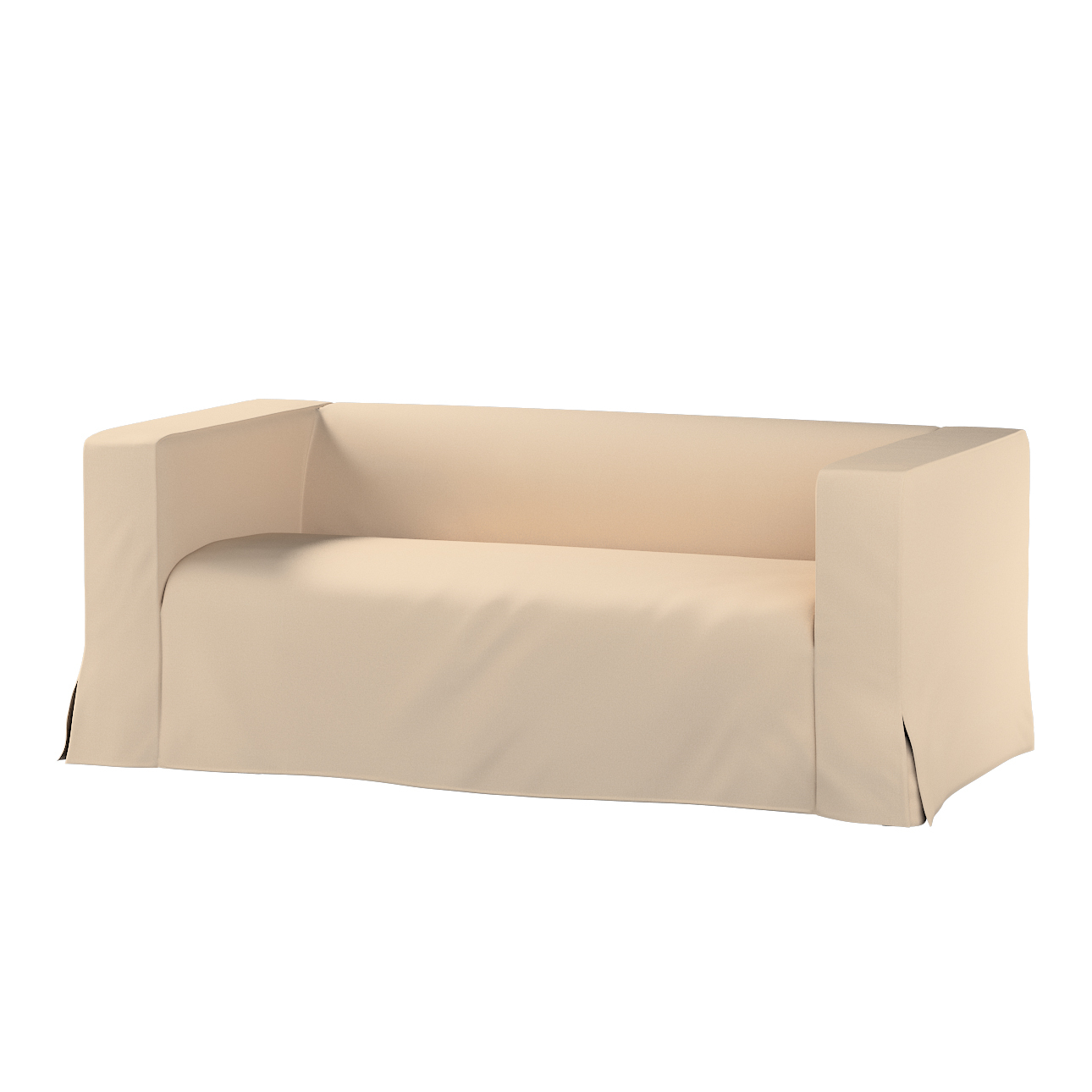 Bezug für Klippan 2-Sitzer Sofa, lang mit Kellerfalte, creme-beige, Klippan günstig online kaufen