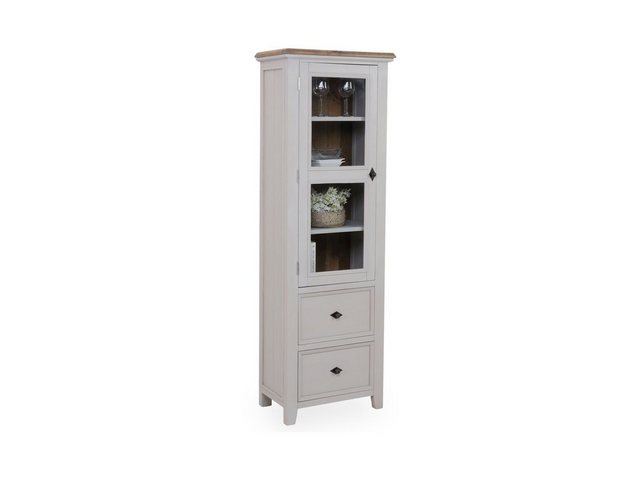 SANSIBAR Living Vitrine Vitrine SANSIBAR MORSUM BHT 60x190x40 cm beige Glas günstig online kaufen