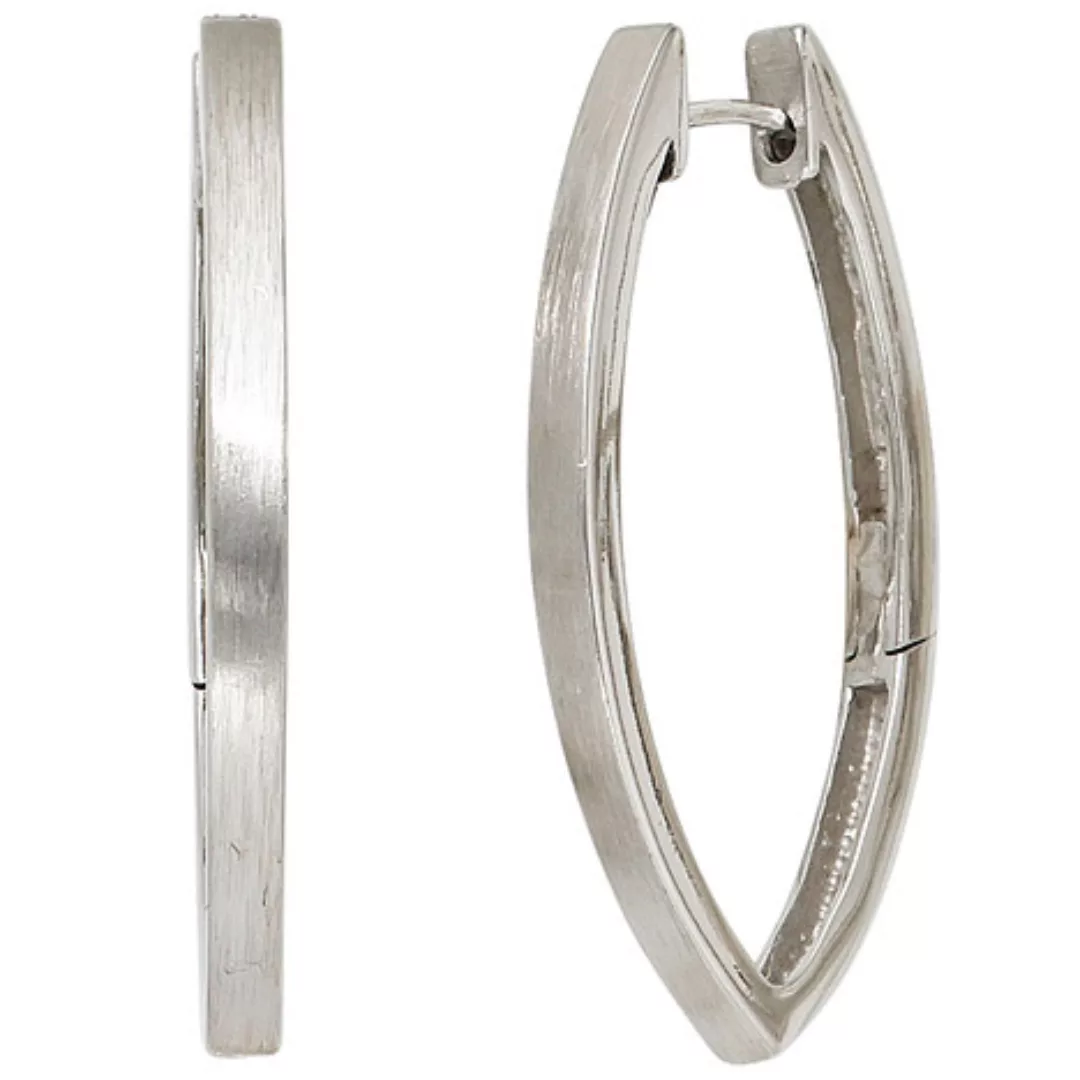 SIGO Creolen oval spitz 925 Silber mattiert Ohrringe Silberohrringe Silberc günstig online kaufen