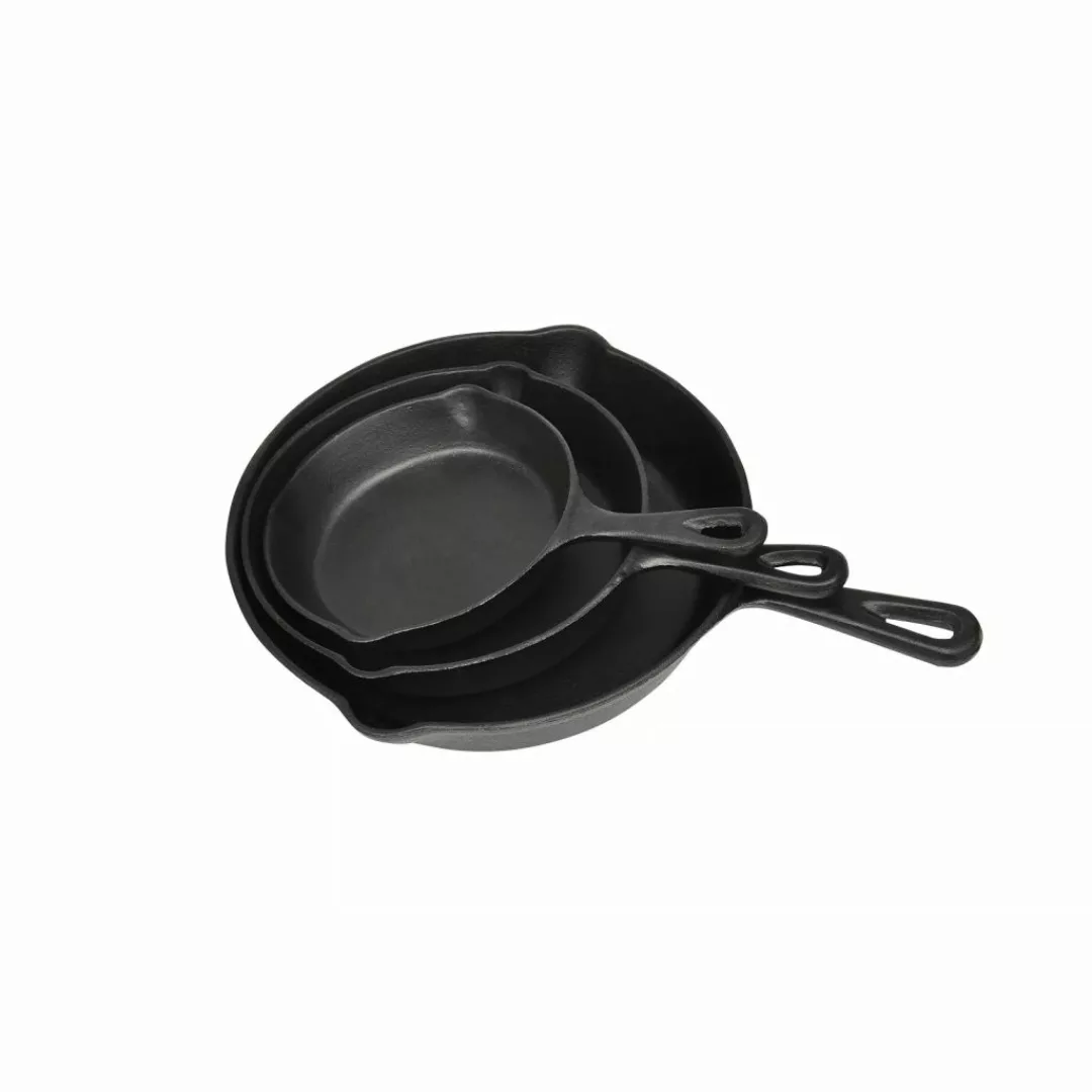 Bbq Bratpfannen-set 3-tlg. Gusseisen günstig online kaufen