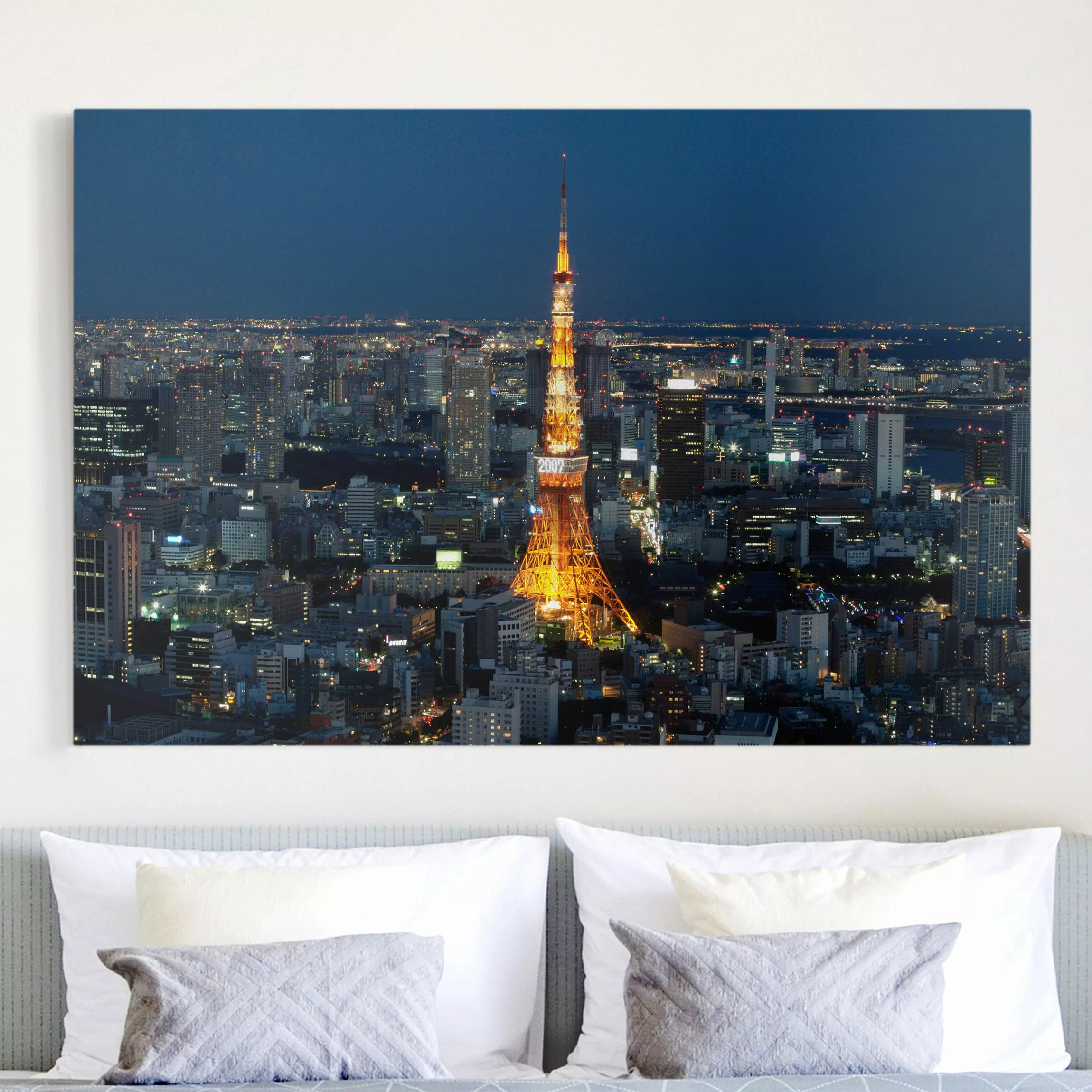 Leinwandbild Architektur & Skyline - Querformat Tokyo Tower günstig online kaufen