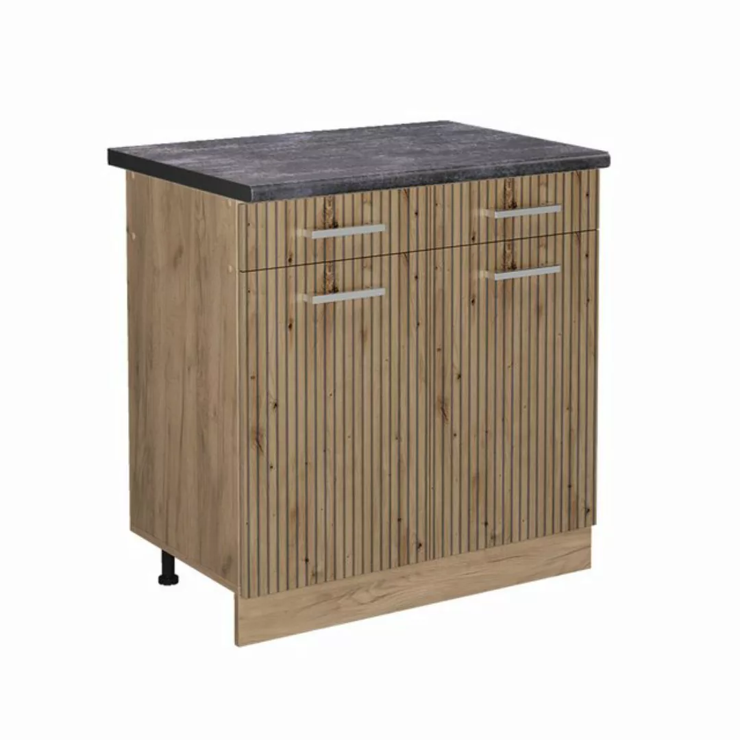 Vicco Unterschrank R-Line, Artisan-Eiche/Goldkraft Eiche, 80 cm, AP Anthraz günstig online kaufen