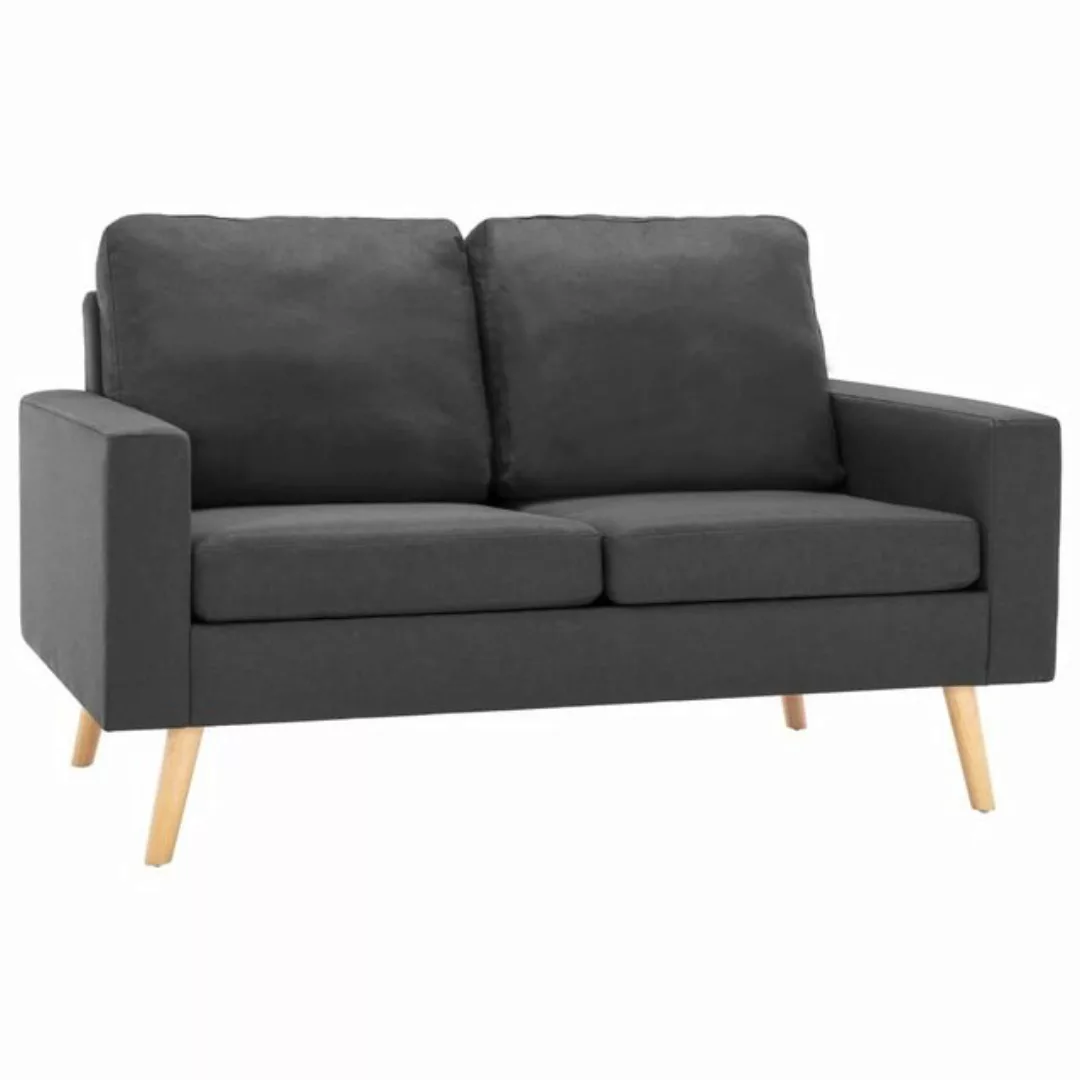 vidaXL Sofa 2-Sitzer-Sofa Dunkelgrau Stoff Couch günstig online kaufen
