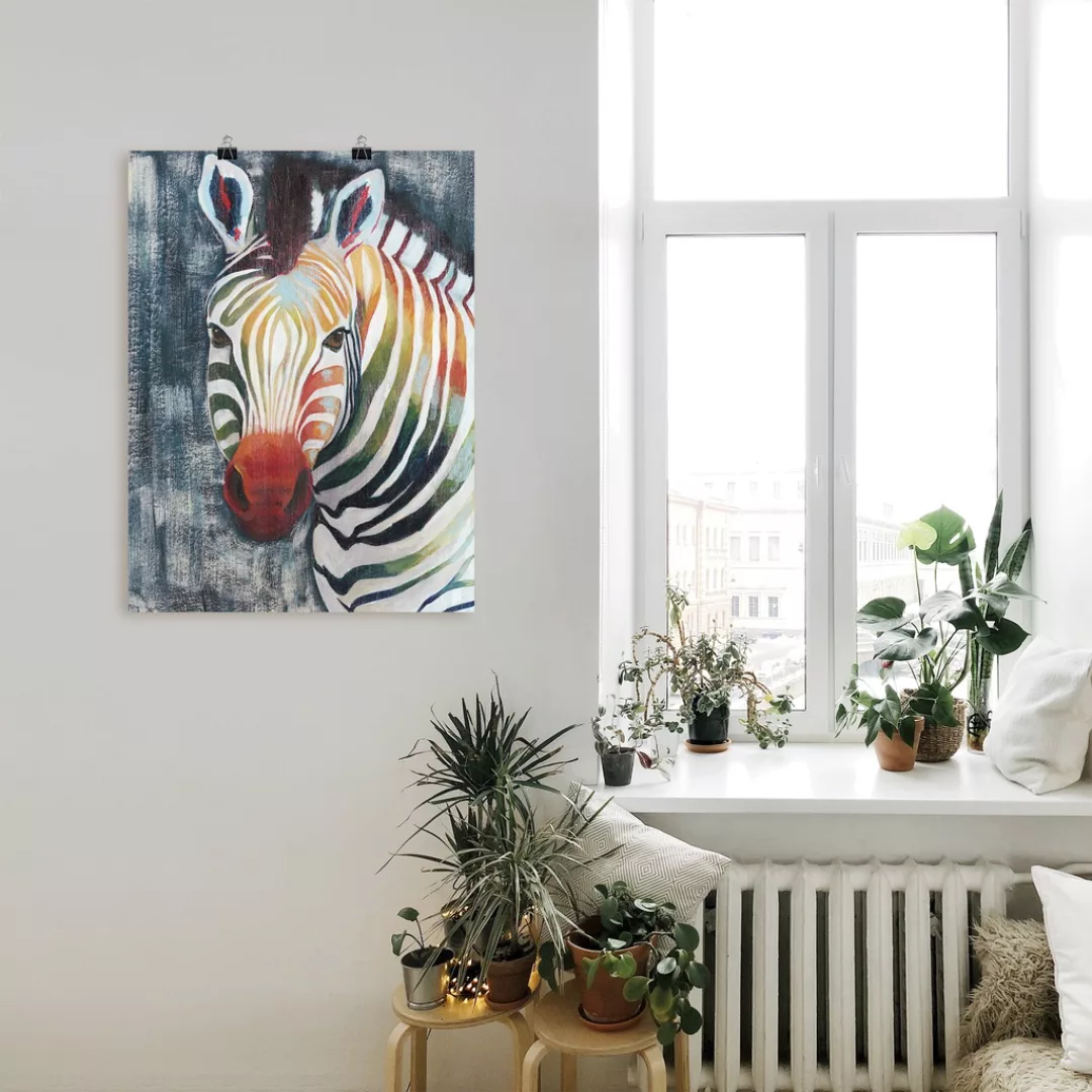 Artland Wandbild »Prisma Zebra II«, Wildtiere, (1 St.), als Leinwandbild, P günstig online kaufen