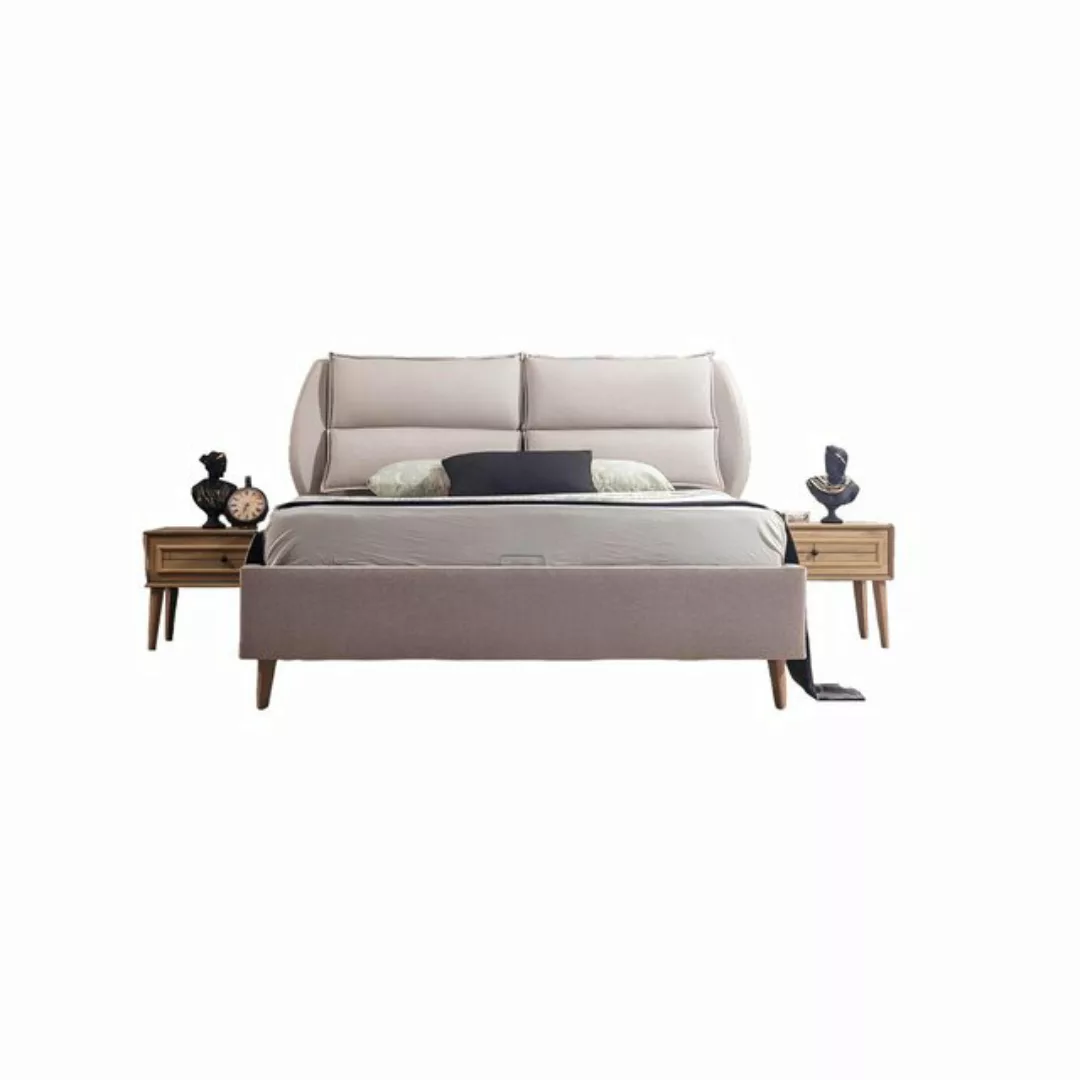 Xlmoebel Bett Elegantes Schlafzimmer-Set mit Luxus-Bett und 2 Nachttischen günstig online kaufen