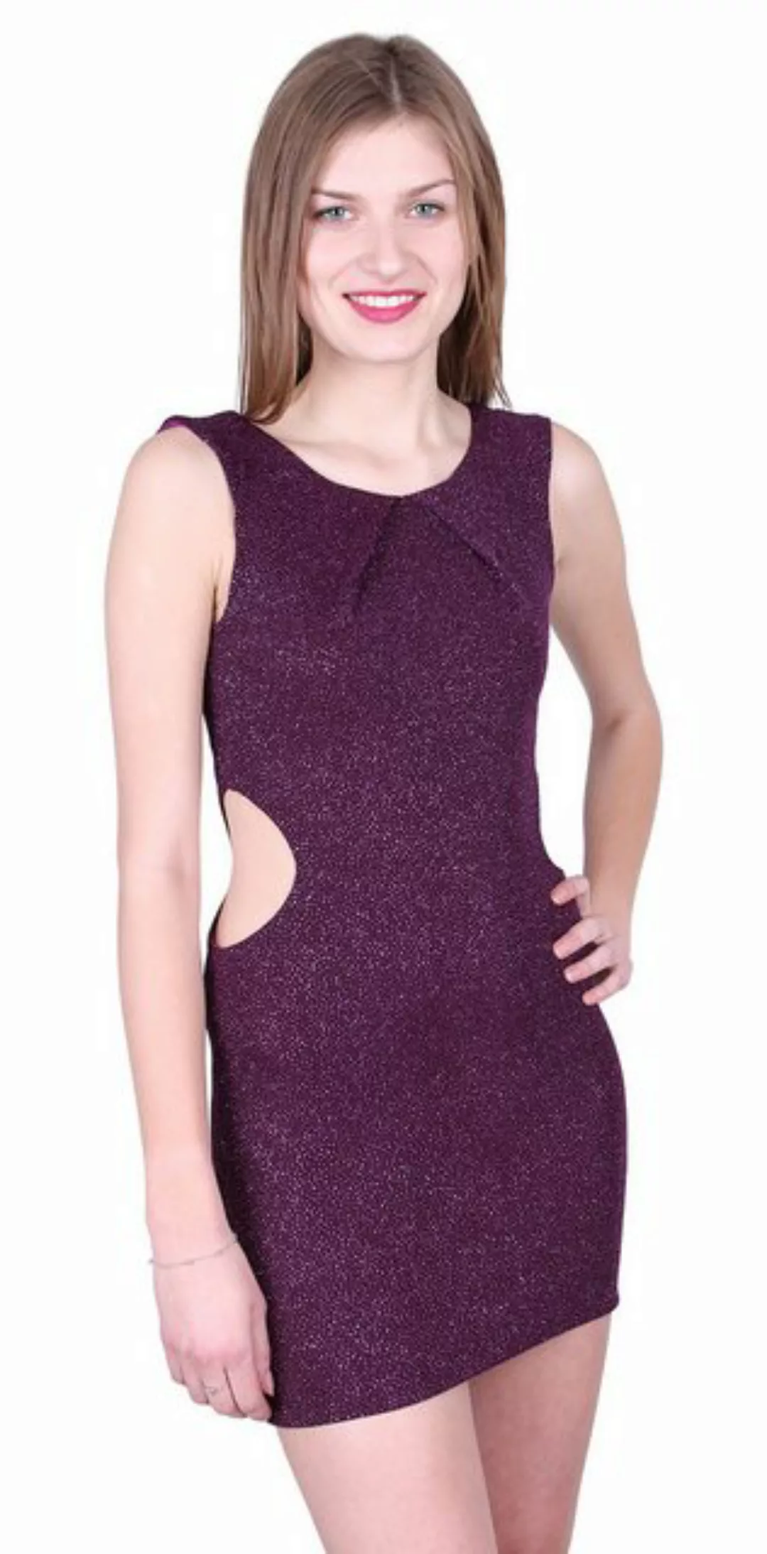 Sarcia.eu Minikleid John Zack Violettes Brokatkleid mit Ausschnitt S günstig online kaufen